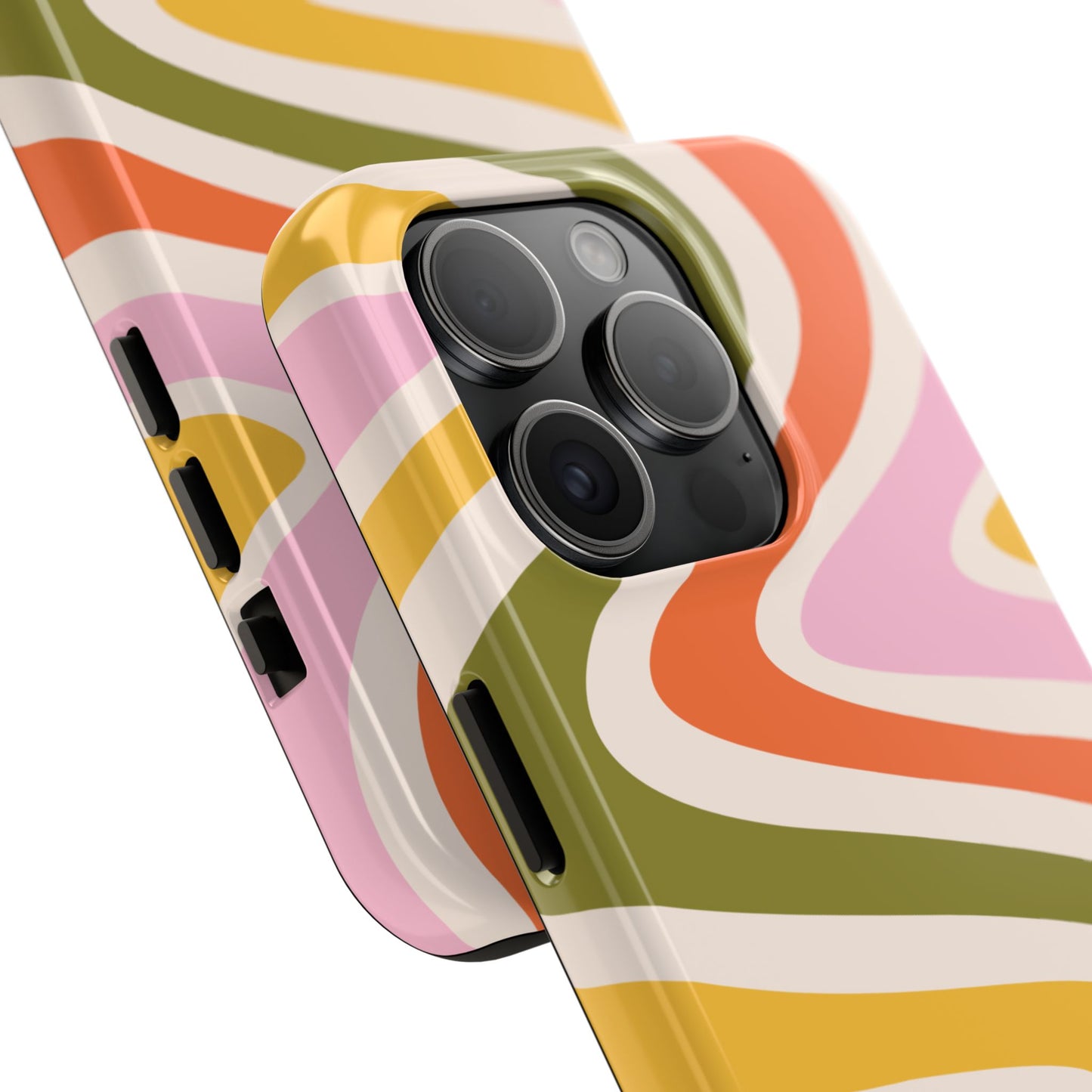 Retro Groove iPhone Case – 70s-Inspired Design with Dual-Layer Protection