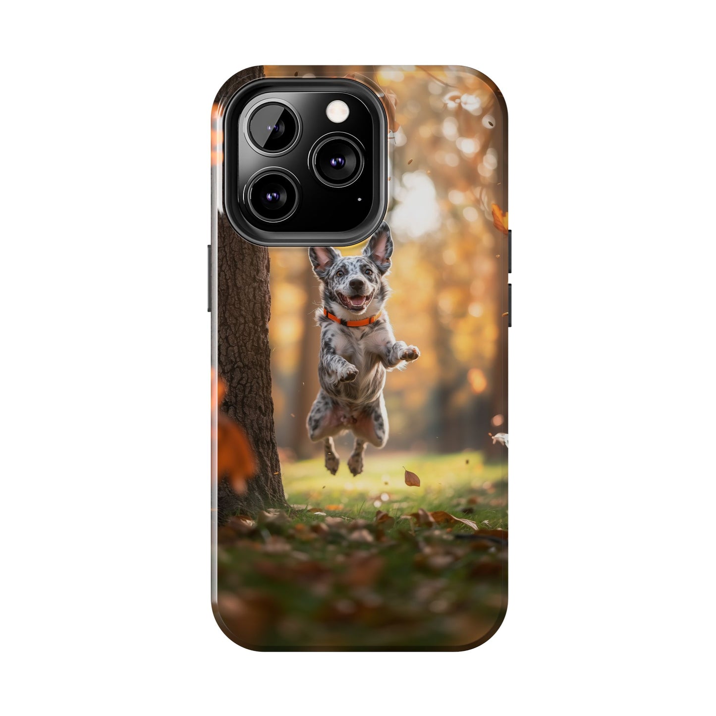 Energetic Blue Heeler Forest Pup Phone Case – Durable Outdoor-Inspired Design