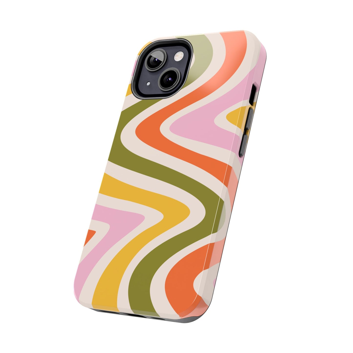 Retro Groove iPhone Case – 70s-Inspired Design with Dual-Layer Protection