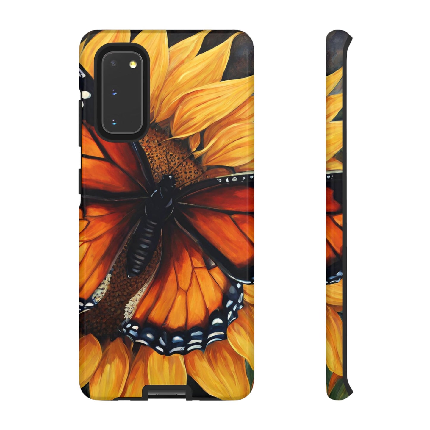 Monarch Butterfly & Sunflower Art – Samsung Galaxy Case