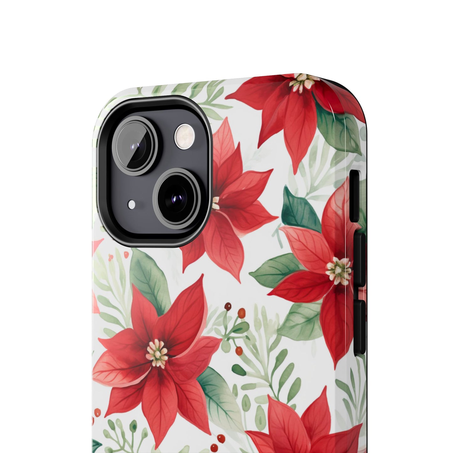 Festive Poinsettia Holiday Pattern – iPhone Series Case