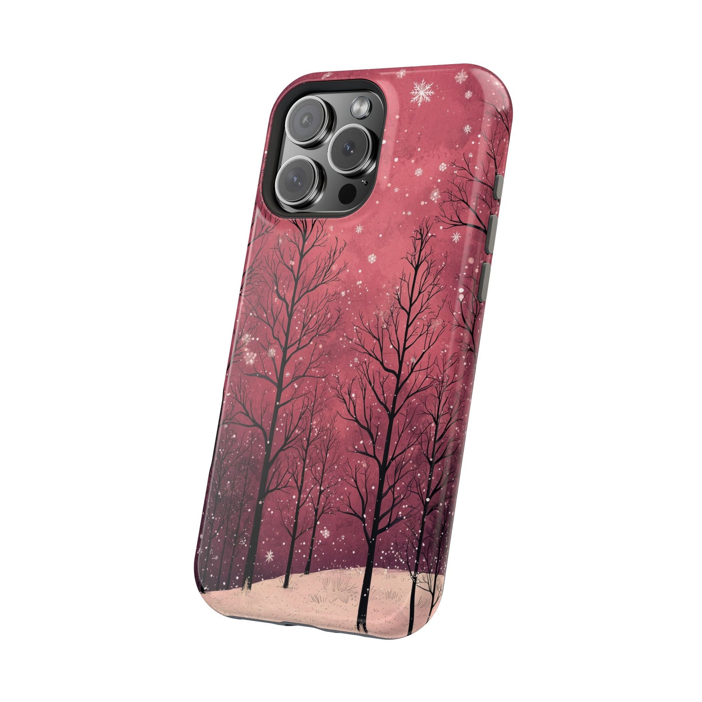 Pink Winter Twilight Forest - MagSafe iPhone Series Case
