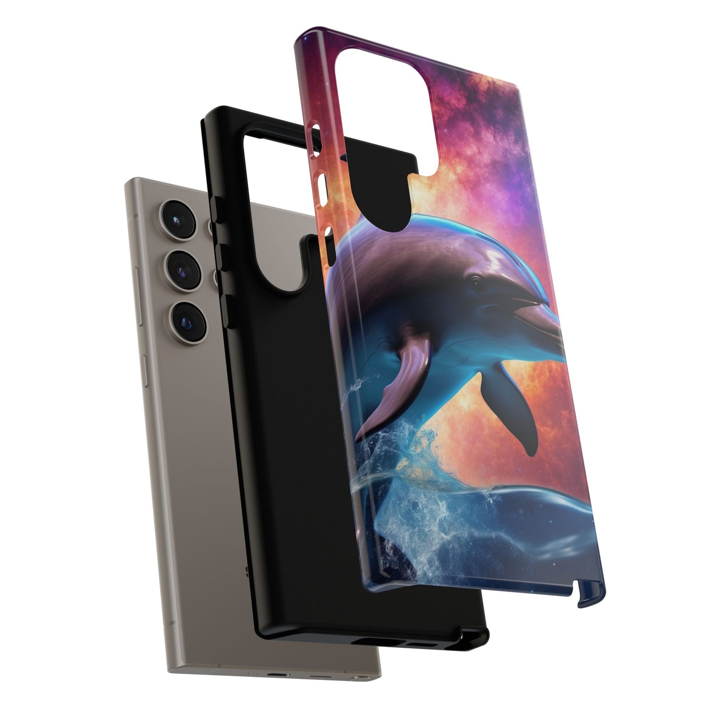 Cosmic Dolphin Galaxy Art - Samsung Galaxy Case