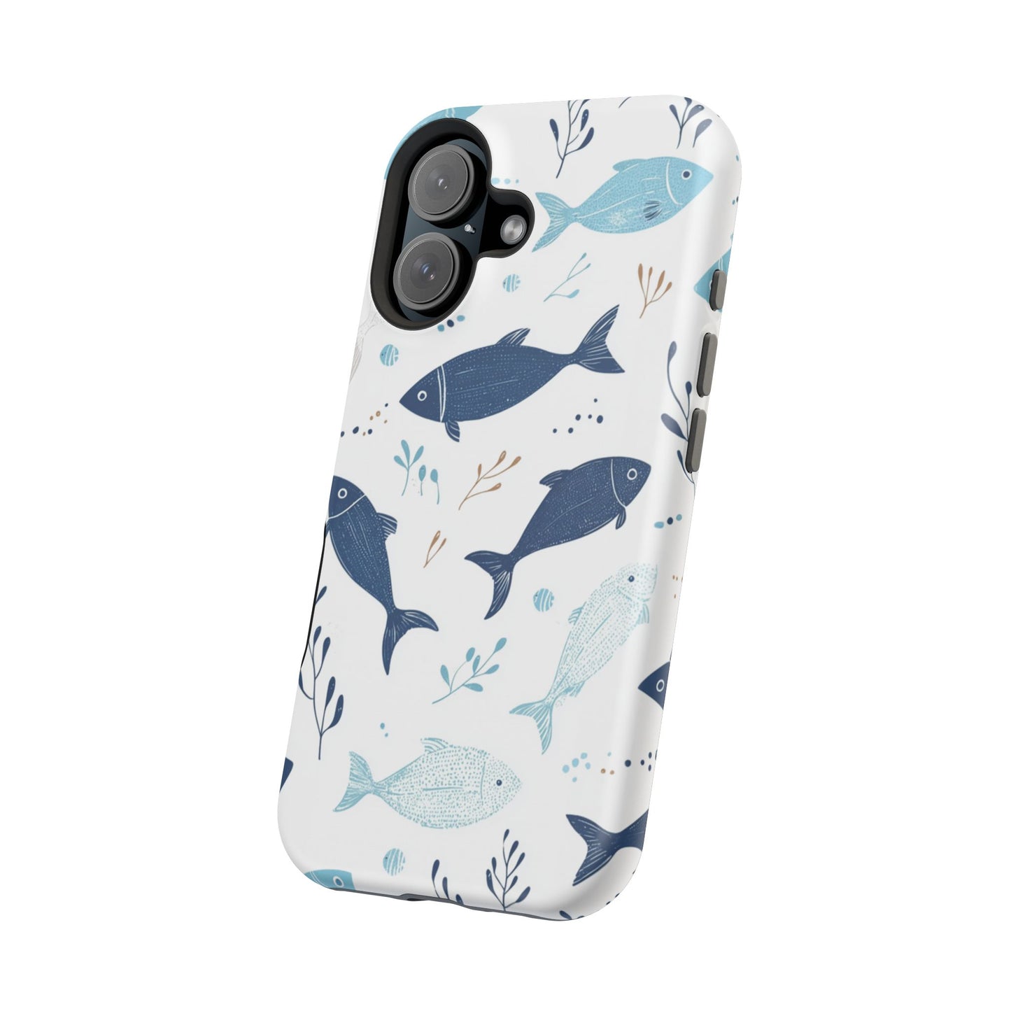 Oceanic Blue Fish Pattern - MagSafe iPhone Series Case