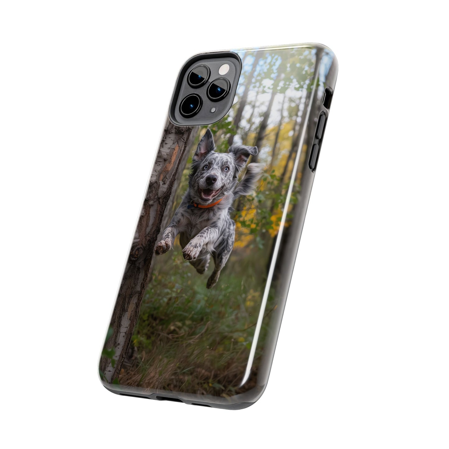 Happy Forest Dog iPhone Case – Nature-Inspired Protective Cover