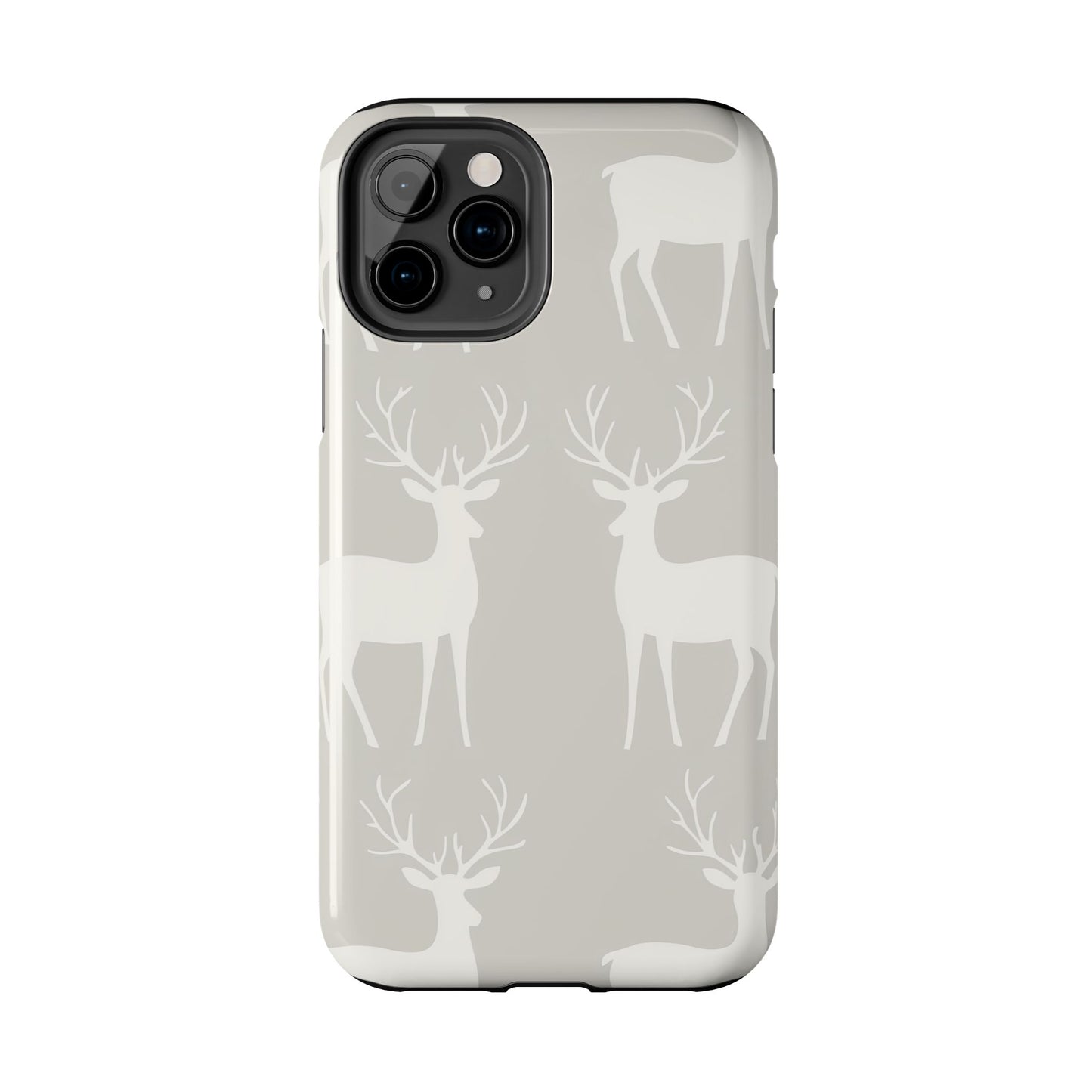 Elegant White Reindeer Pattern – iPhone Series Case