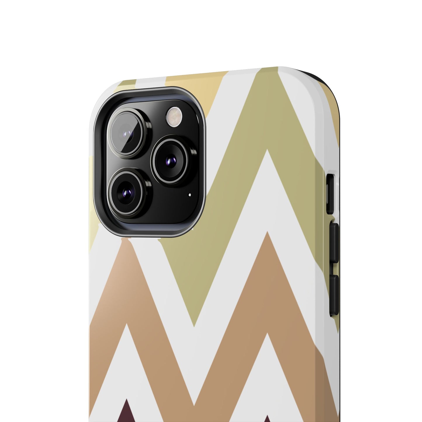 Earthy Chevron iPhone Case – Boho-Inspired Design with Dual-Layer Protection