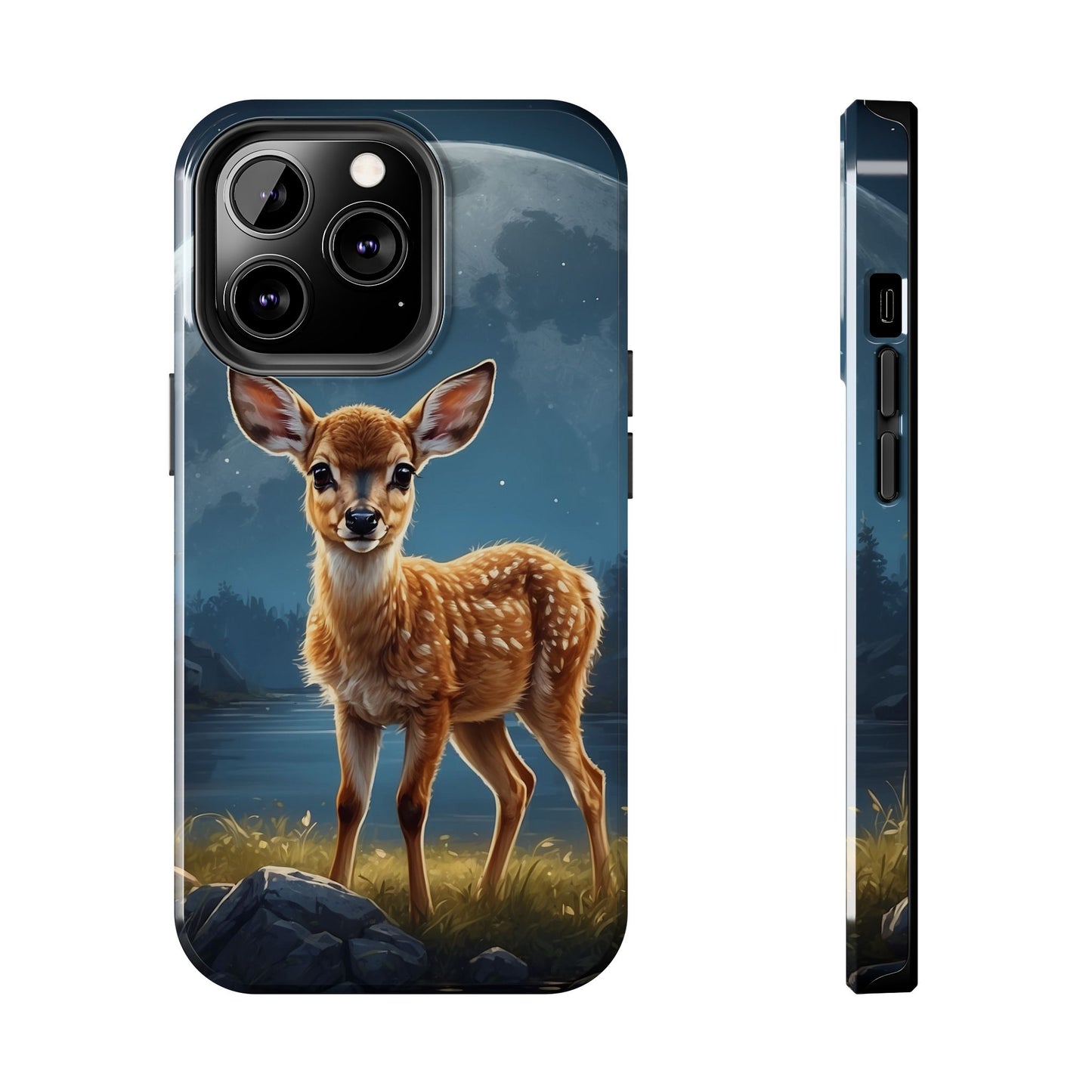 iPhone Case – Enchanted Fawn Under the Moonlit Sky