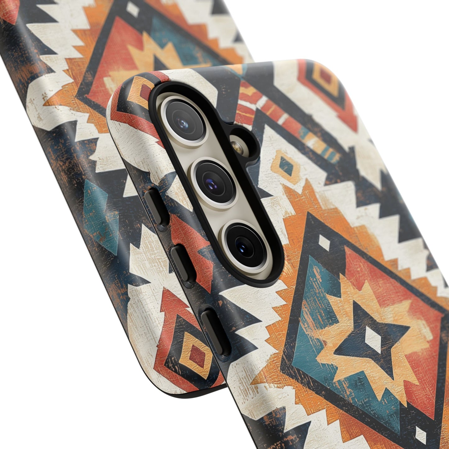 Vintage Southwestern Diamond Tough Samsung Galaxy Case – Rustic Tribal Design, Dual-Layer Protection