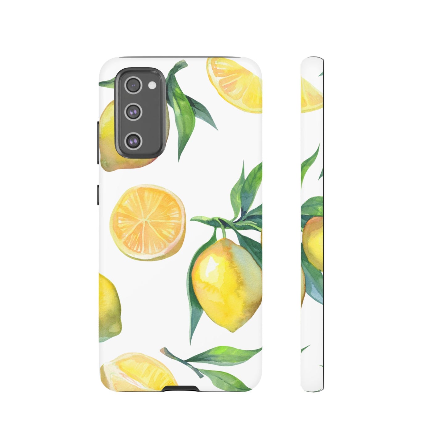Lemon Grove Watercolor Tough Samsung Galaxy  Case – Fresh Citrus Design, Dual-Layer Protection