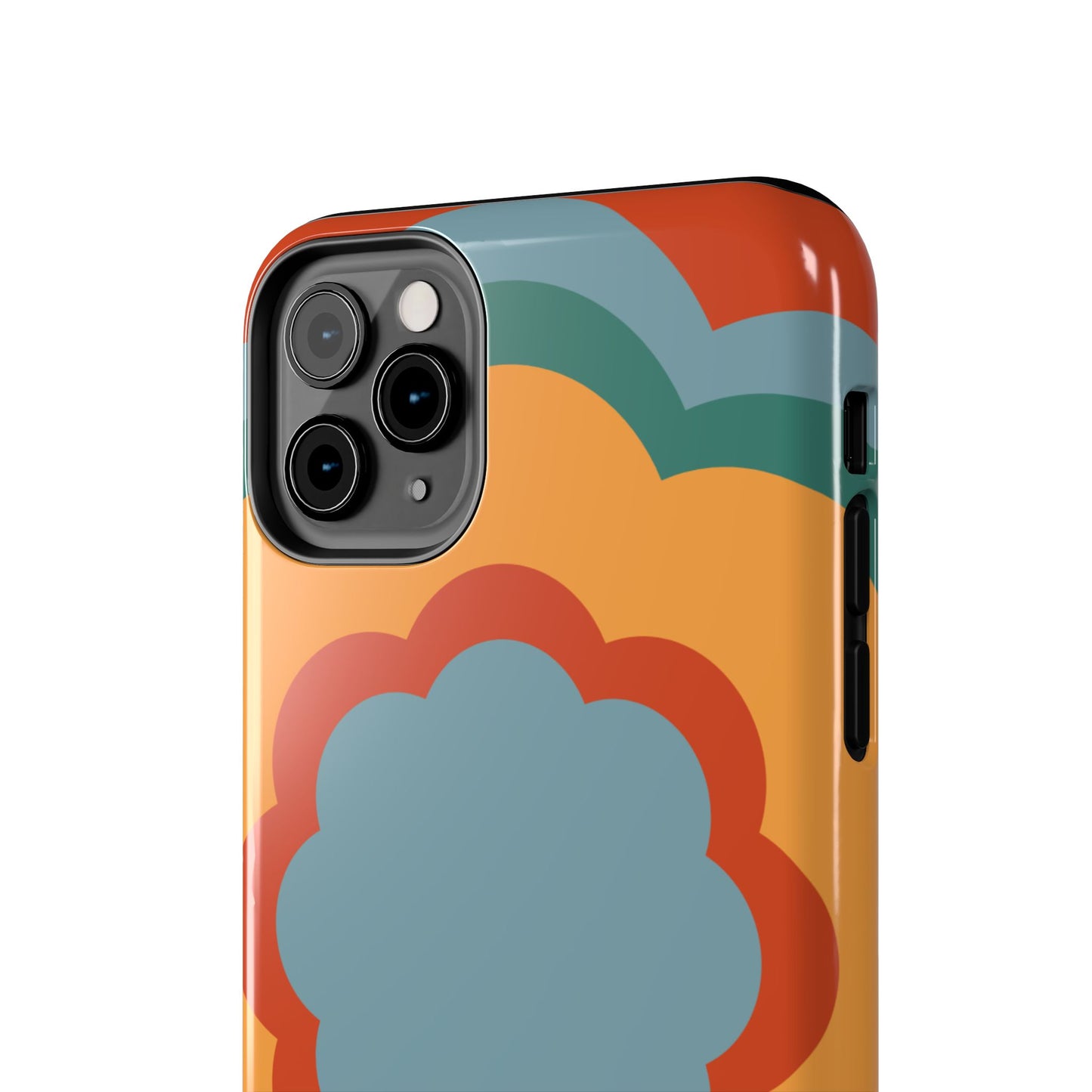 Retro Flower Power iPhone Case – Bold 70s-Inspired Design with Dual-Layer Protection
