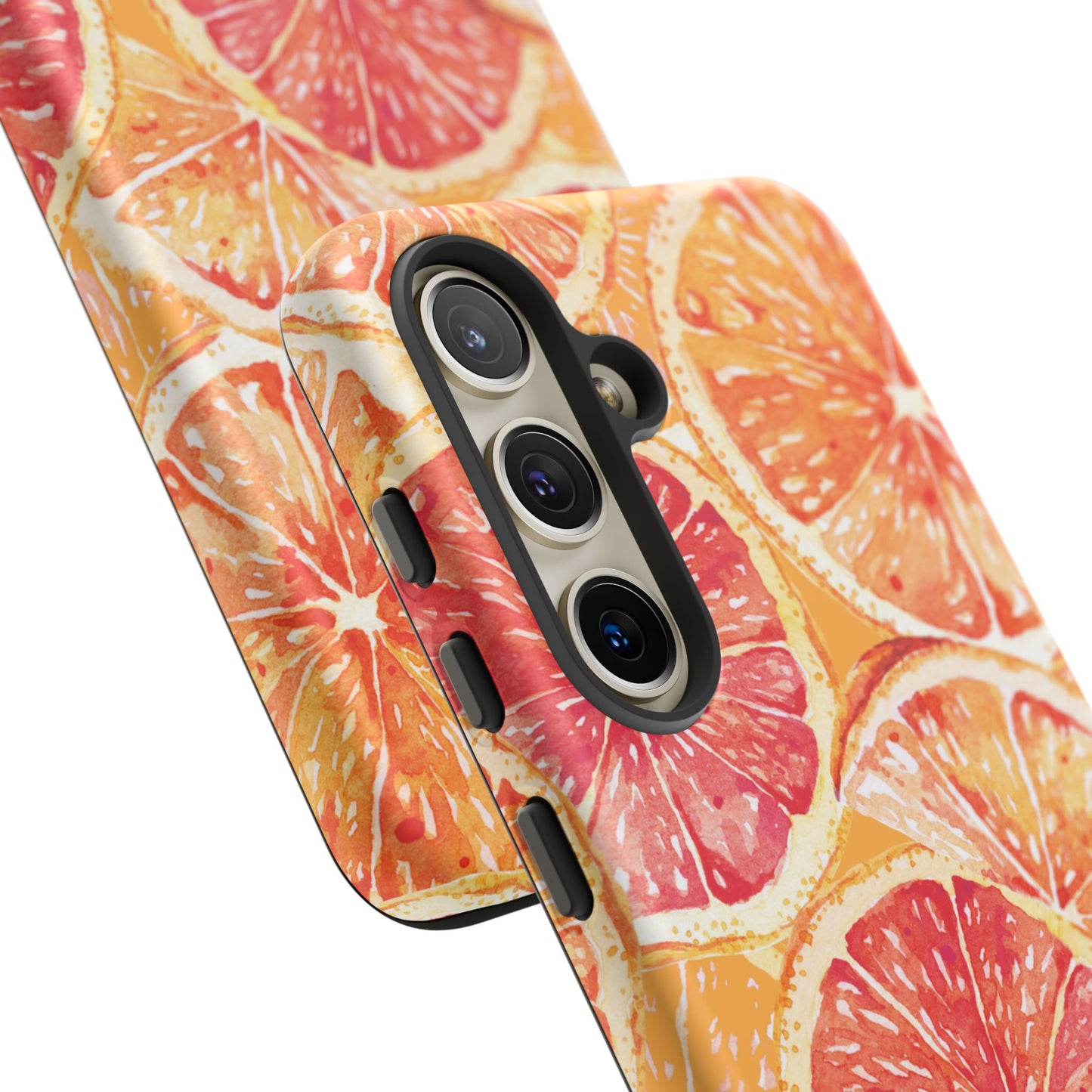 Watercolor Citrus Splash Tough Samsung Galaxy Case – Vibrant Fruit Print, Shock-Resistant Design
