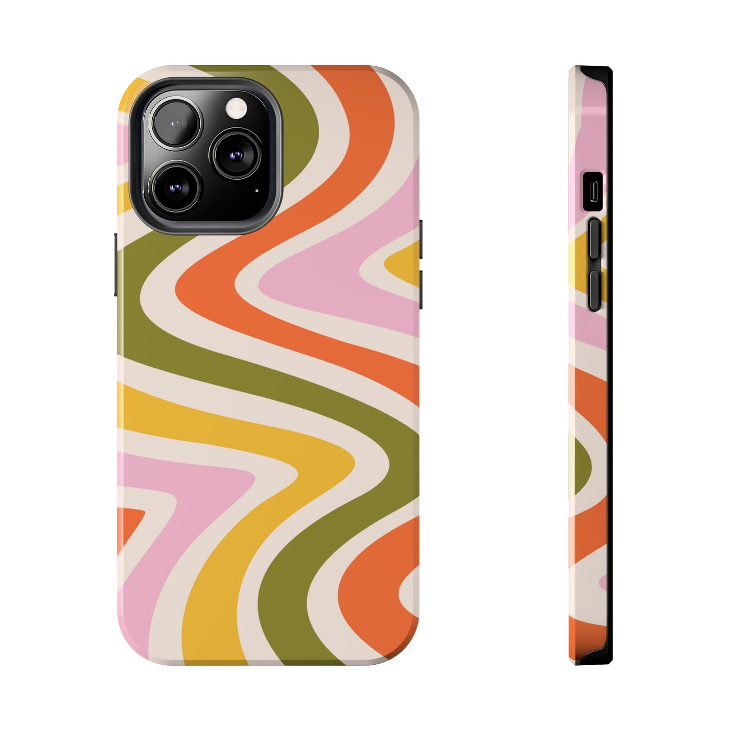Retro Groove iPhone Case – 70s-Inspired Design with Dual-Layer Protection