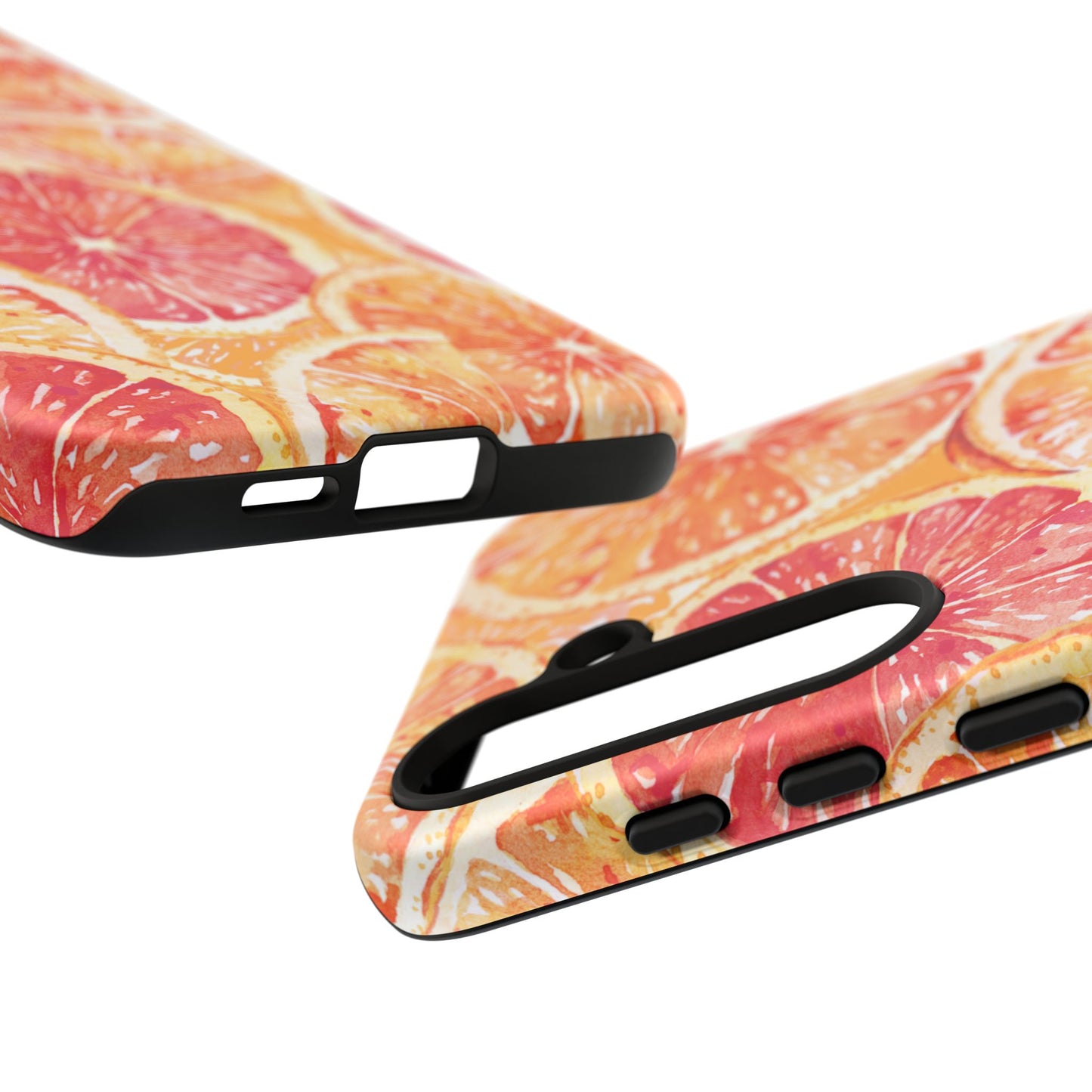 Watercolor Citrus Splash Tough Samsung Galaxy Case – Vibrant Fruit Print, Shock-Resistant Design