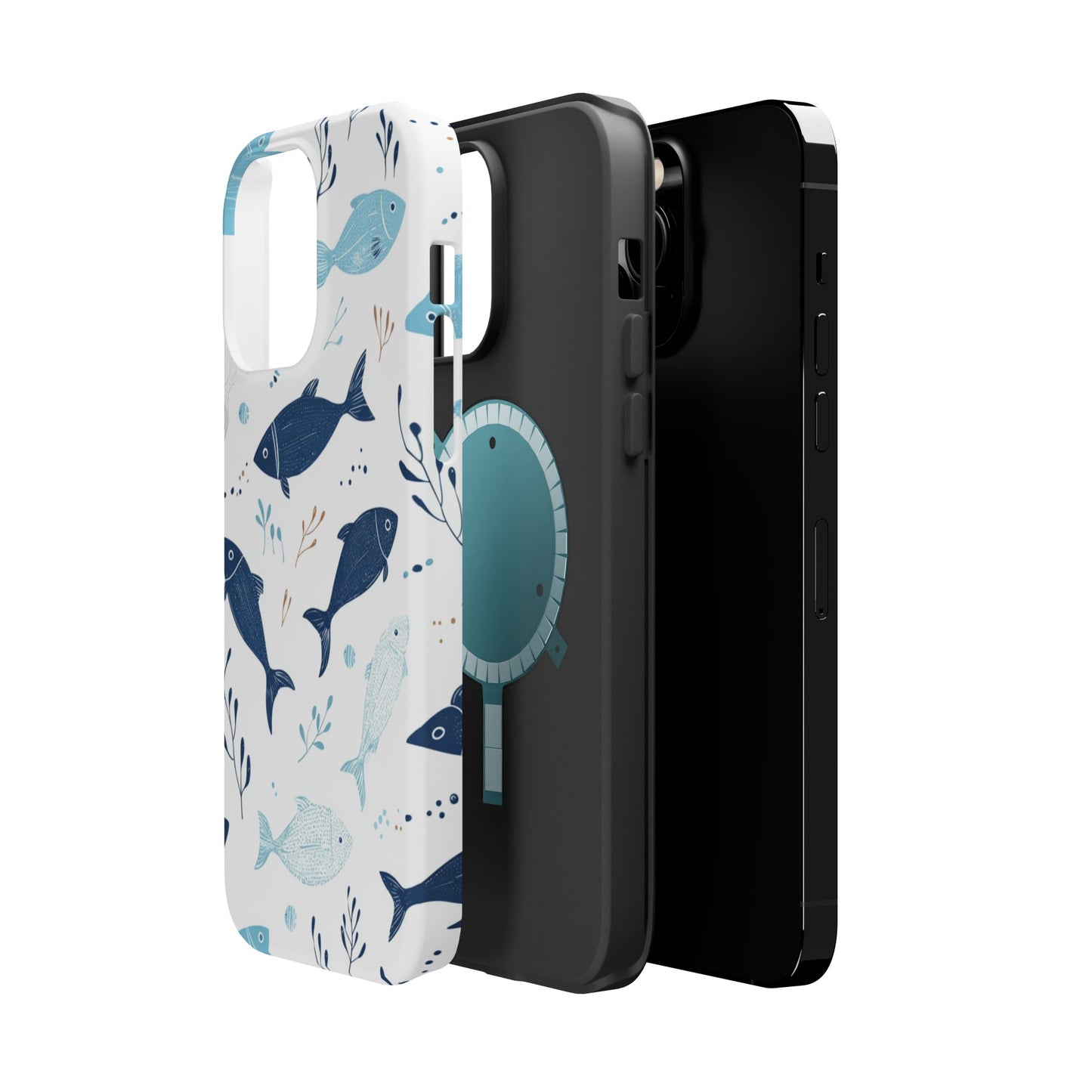 Oceanic Blue Fish Pattern - MagSafe iPhone Series Case