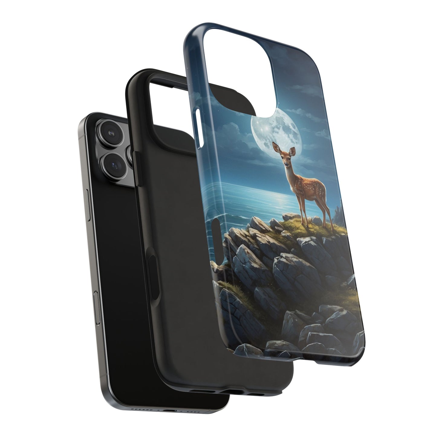 Enchanted Fawn Under the Moonlit Sky iPhone Case