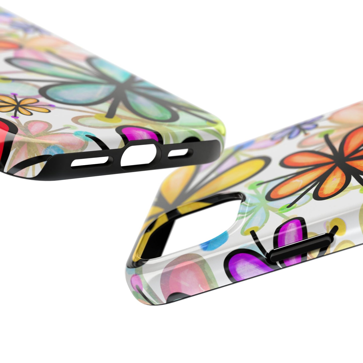 Retro Floral Pop iPhone Case – Ultra-Slim Design, High-Gloss Finish