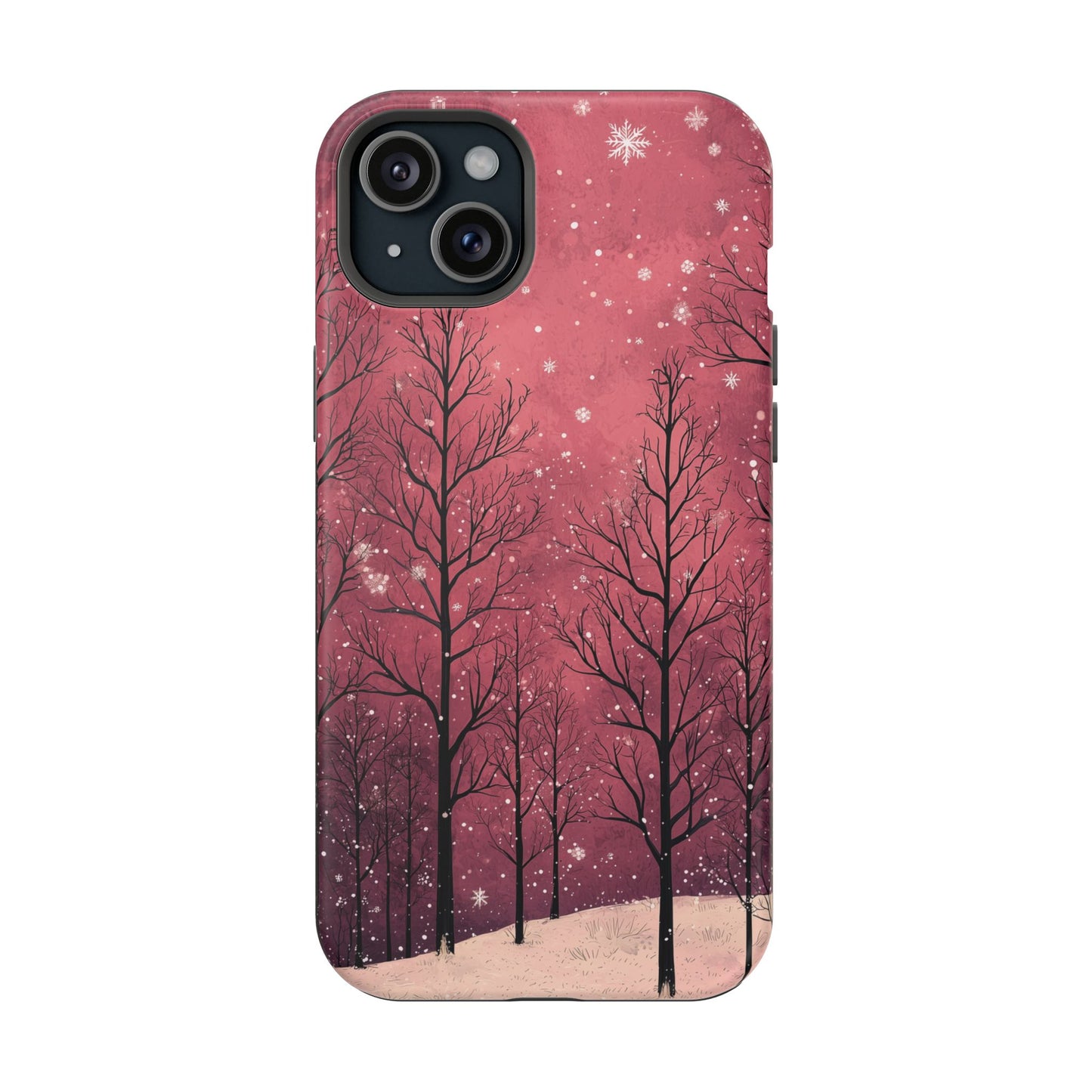 Pink Winter Twilight Forest - MagSafe iPhone Series Case