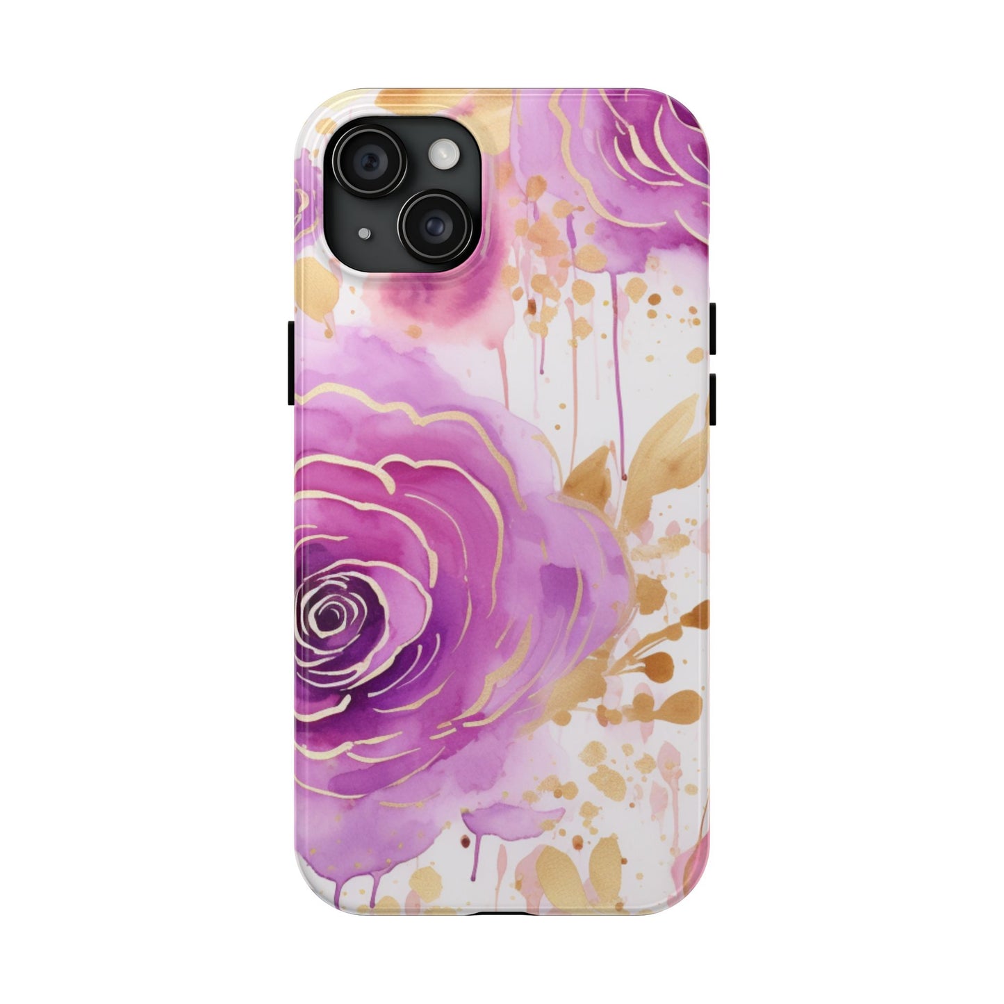 Radiant Purple & Gold Floral - iPhone Series Case