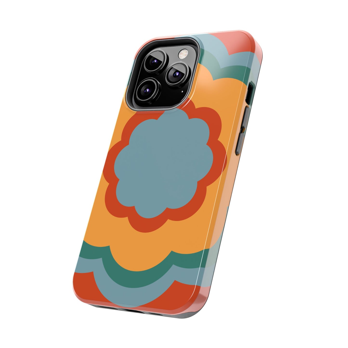 Retro Flower Power iPhone Case – Bold 70s-Inspired Design with Dual-Layer Protection