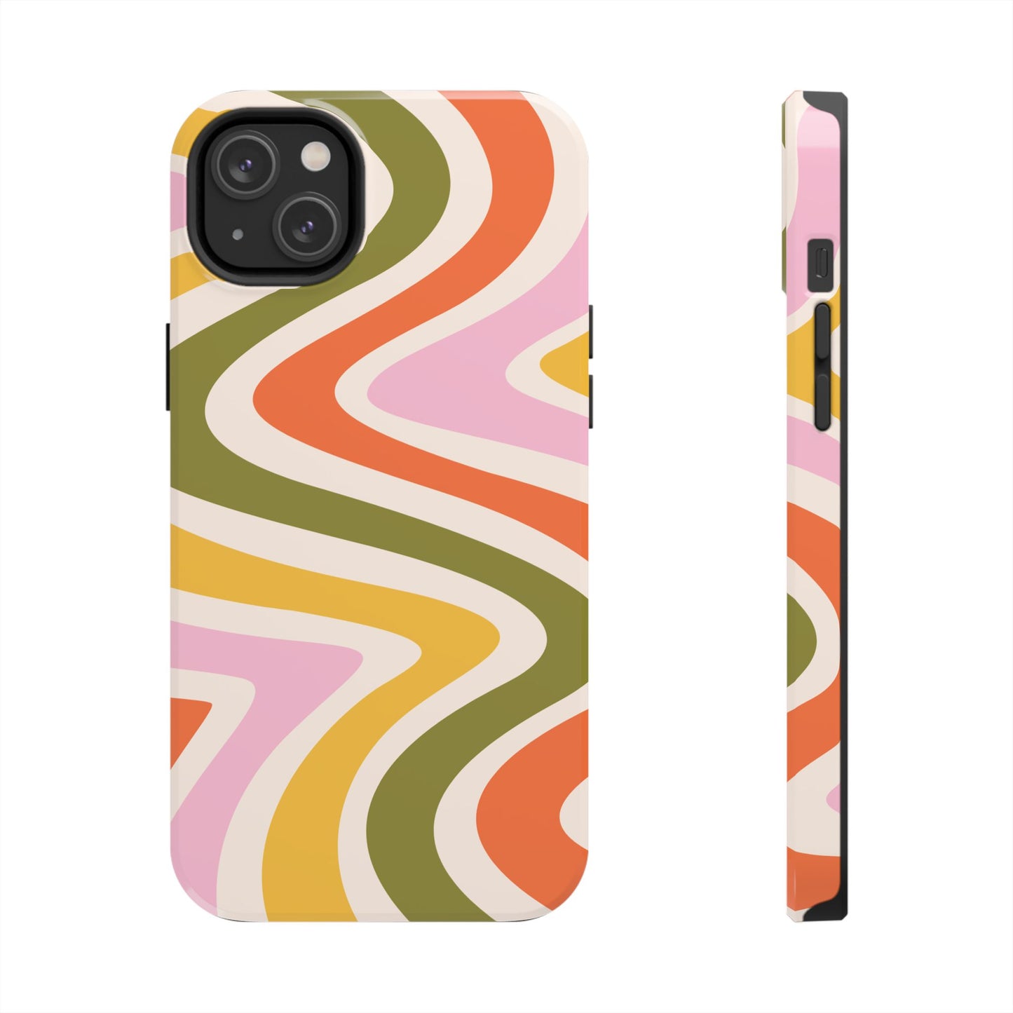 Retro Groove iPhone Case – 70s-Inspired Design with Dual-Layer Protection