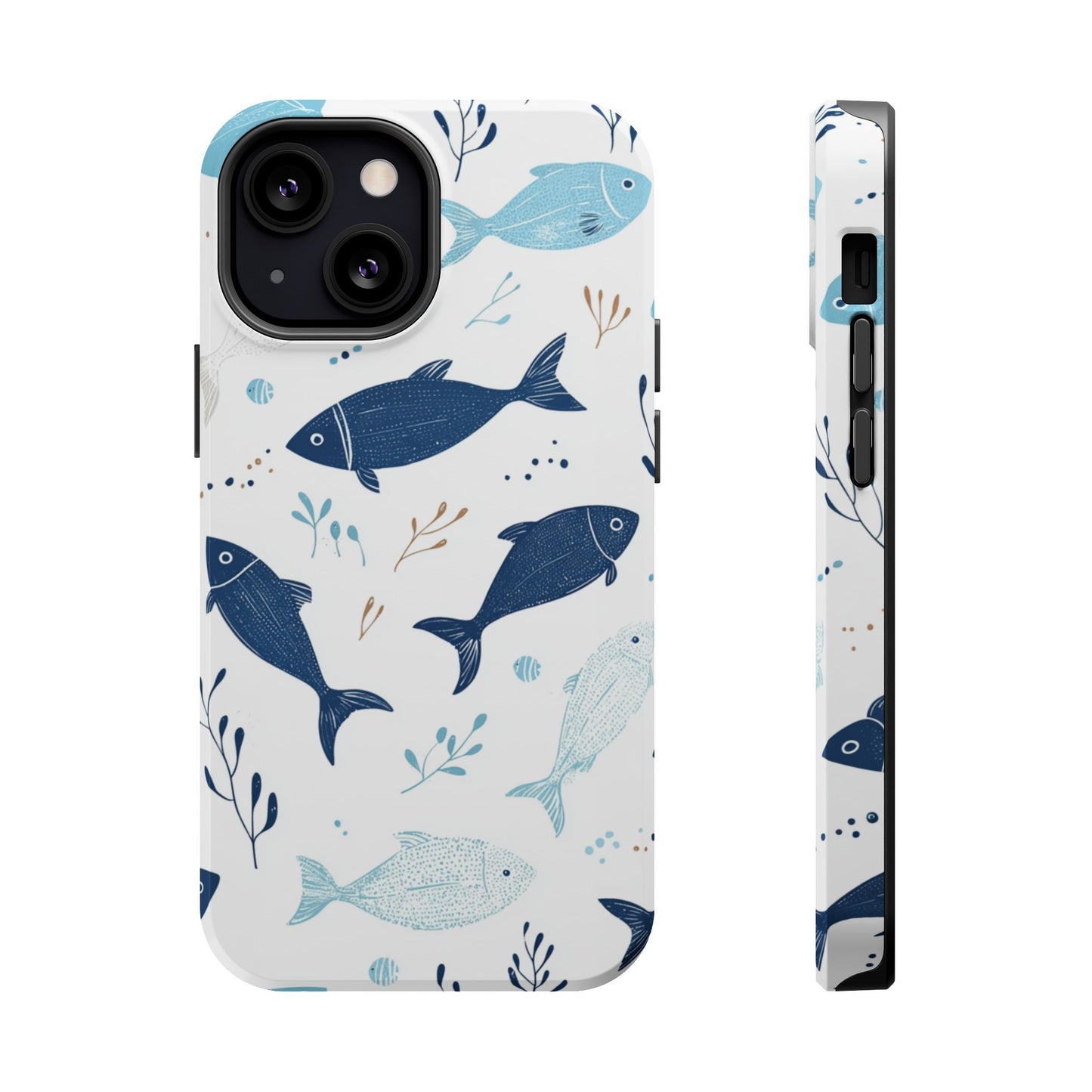 Oceanic Blue Fish Pattern - MagSafe iPhone Series Case