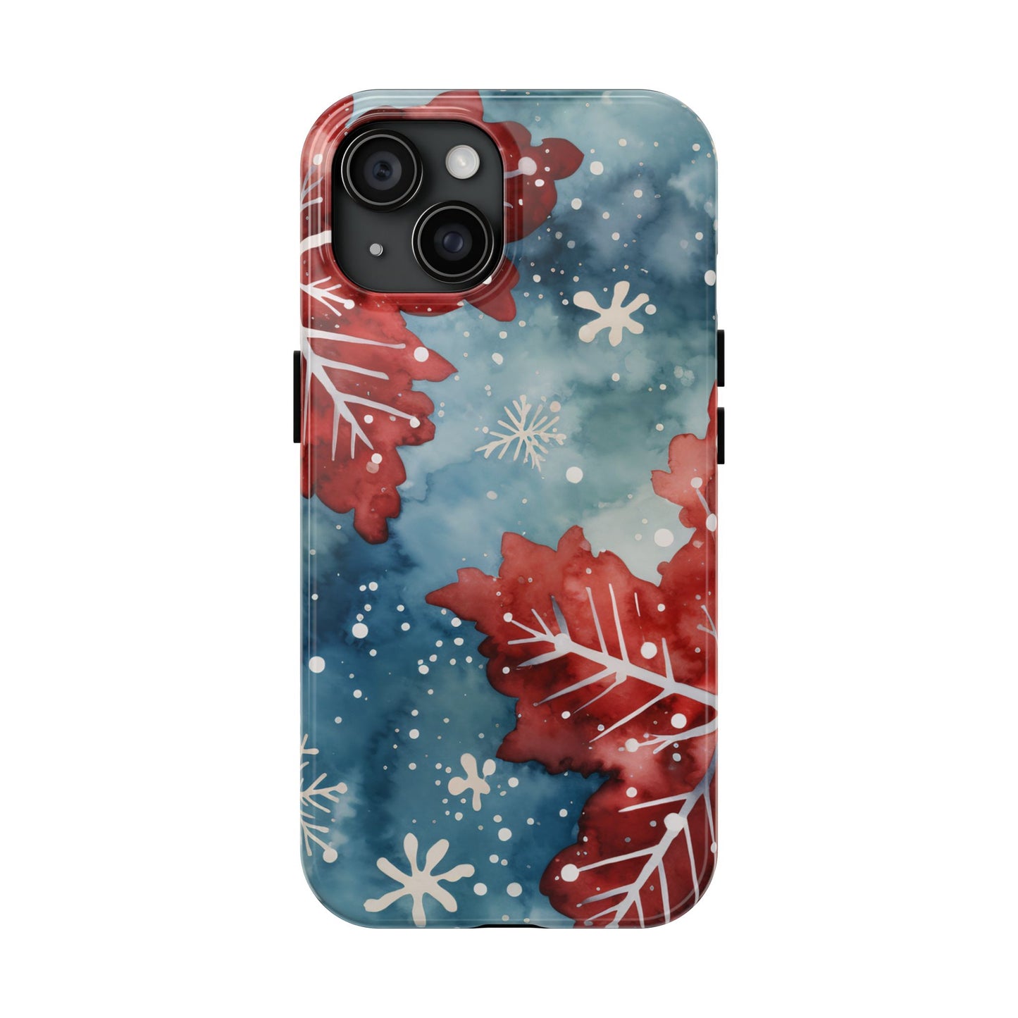 Crimson Snowflake Charm – iPhone Case Details: