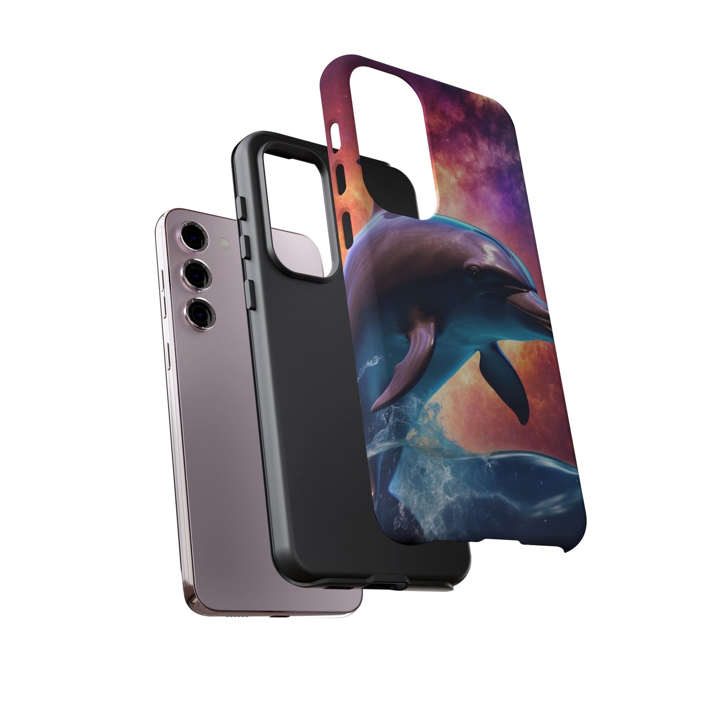 Cosmic Dolphin Galaxy Art - Samsung Galaxy Case