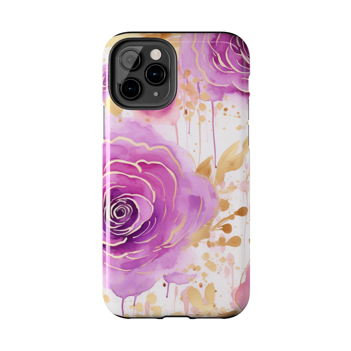 Radiant Purple & Gold Floral - iPhone Series Case