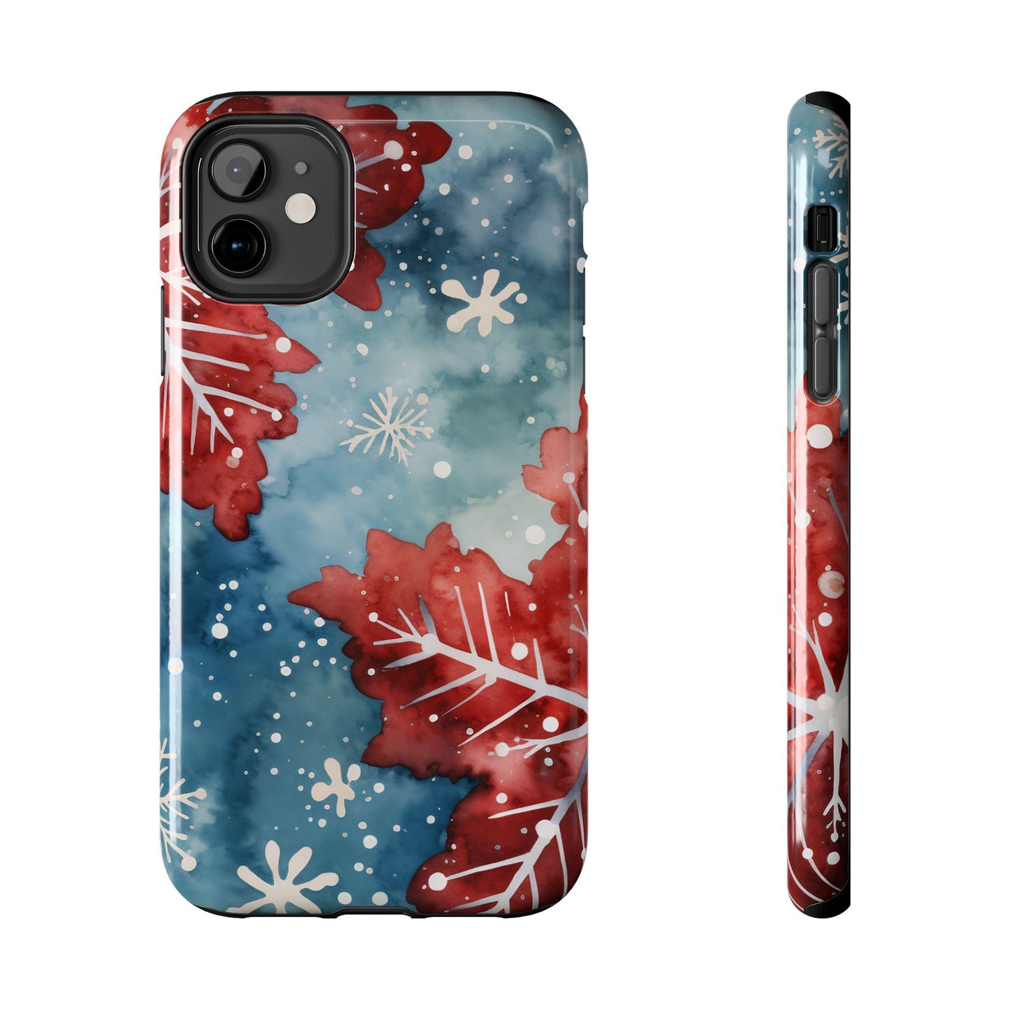 Crimson Snowflake Charm – iPhone Case Details: