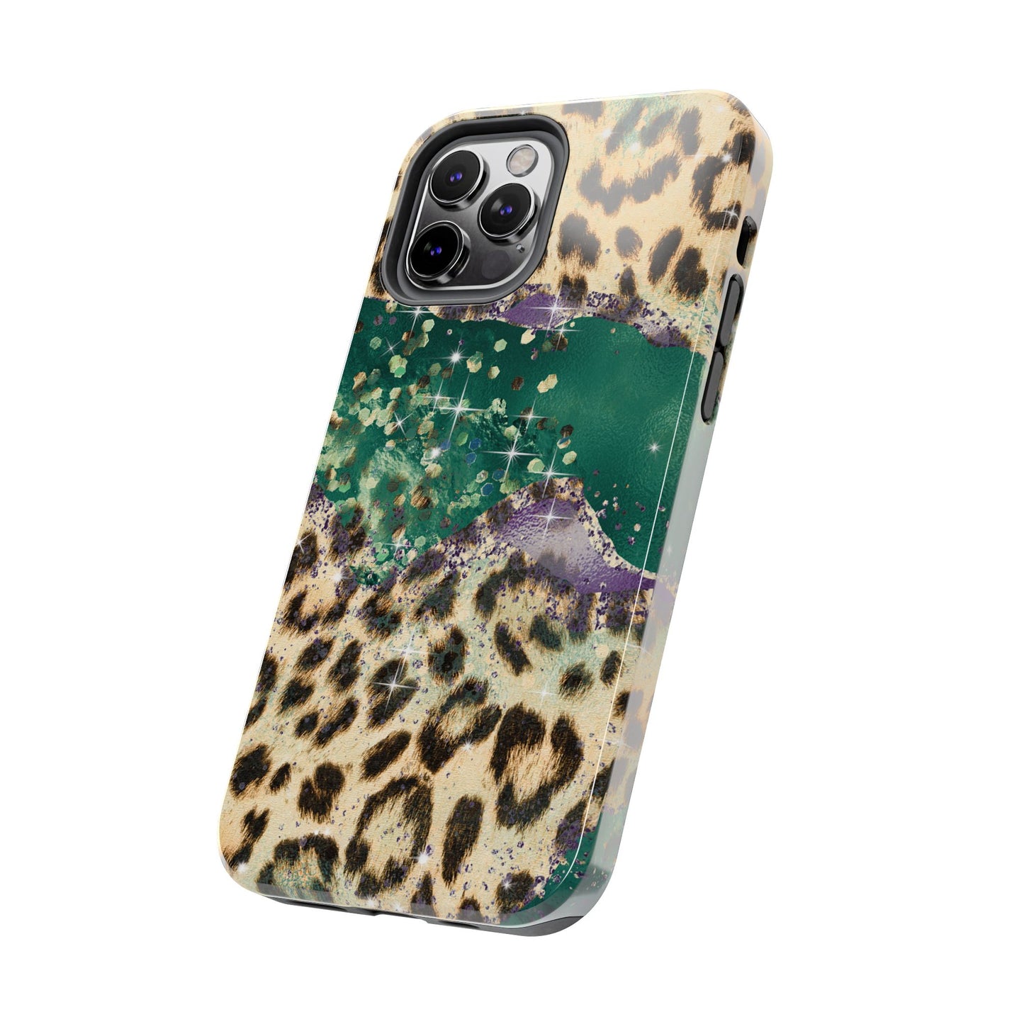Emerald Glitter Leopard Print - iPhone Series Case