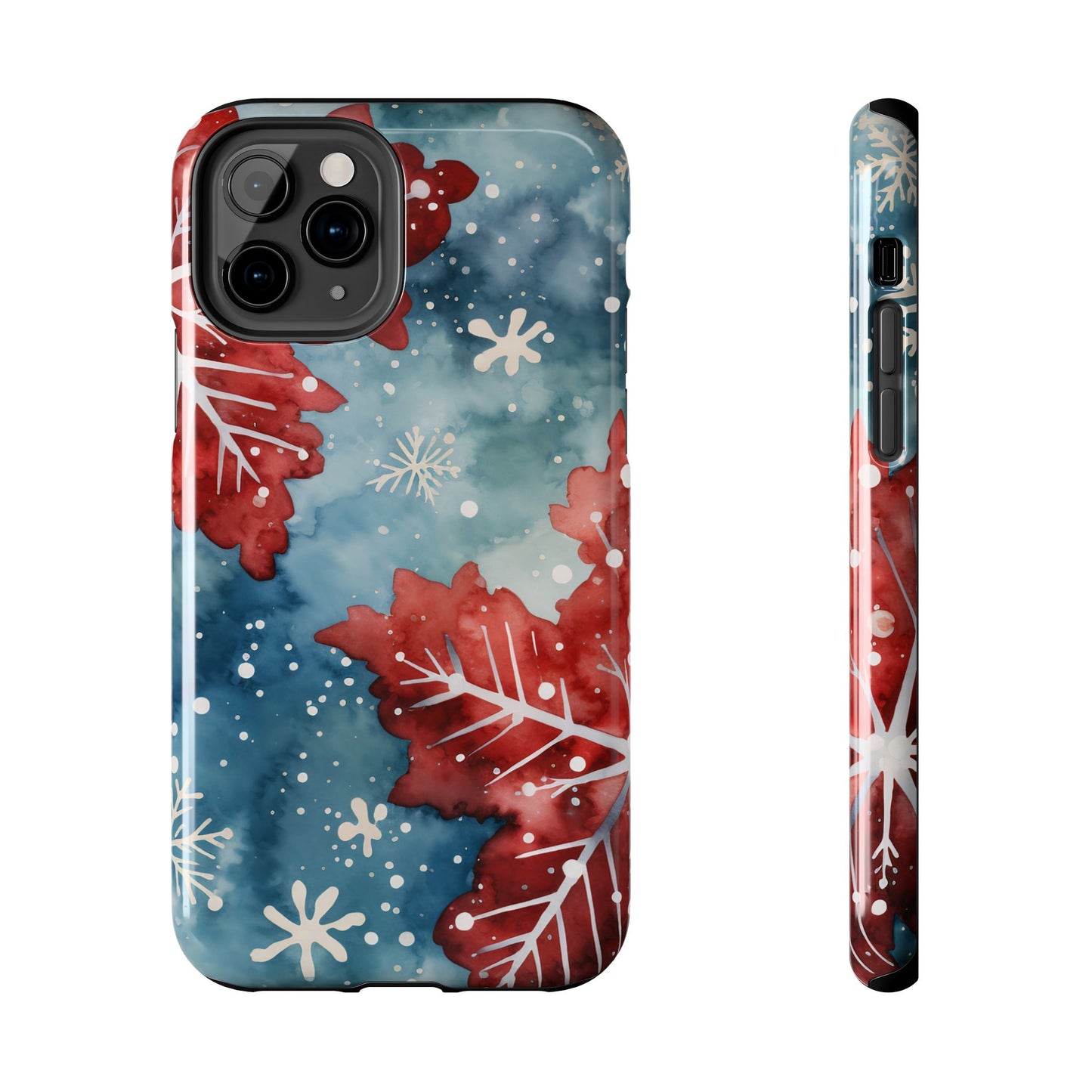 Crimson Snowflake Charm – iPhone Case Details: