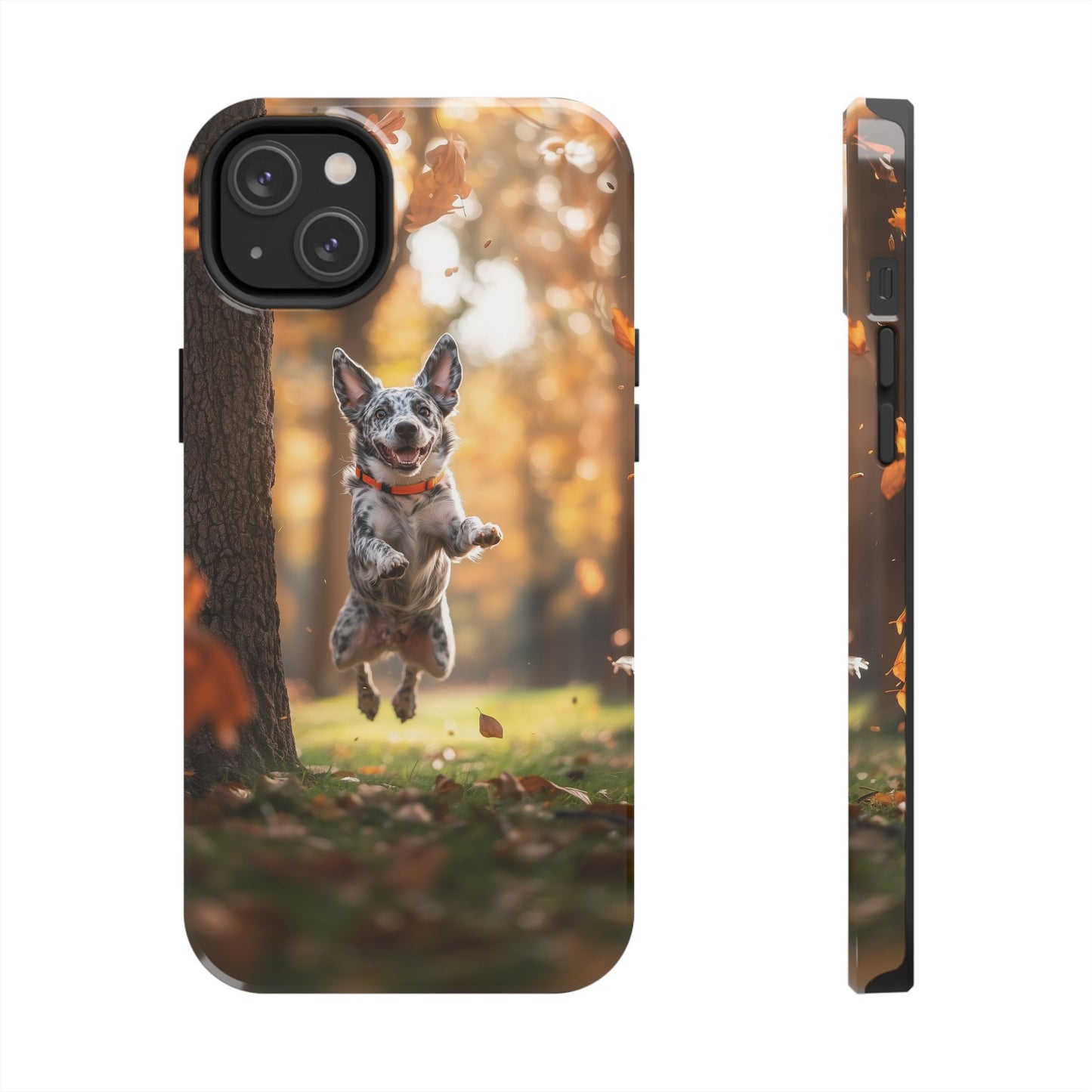 Energetic Blue Heeler Forest Pup Phone Case – Durable Outdoor-Inspired Design