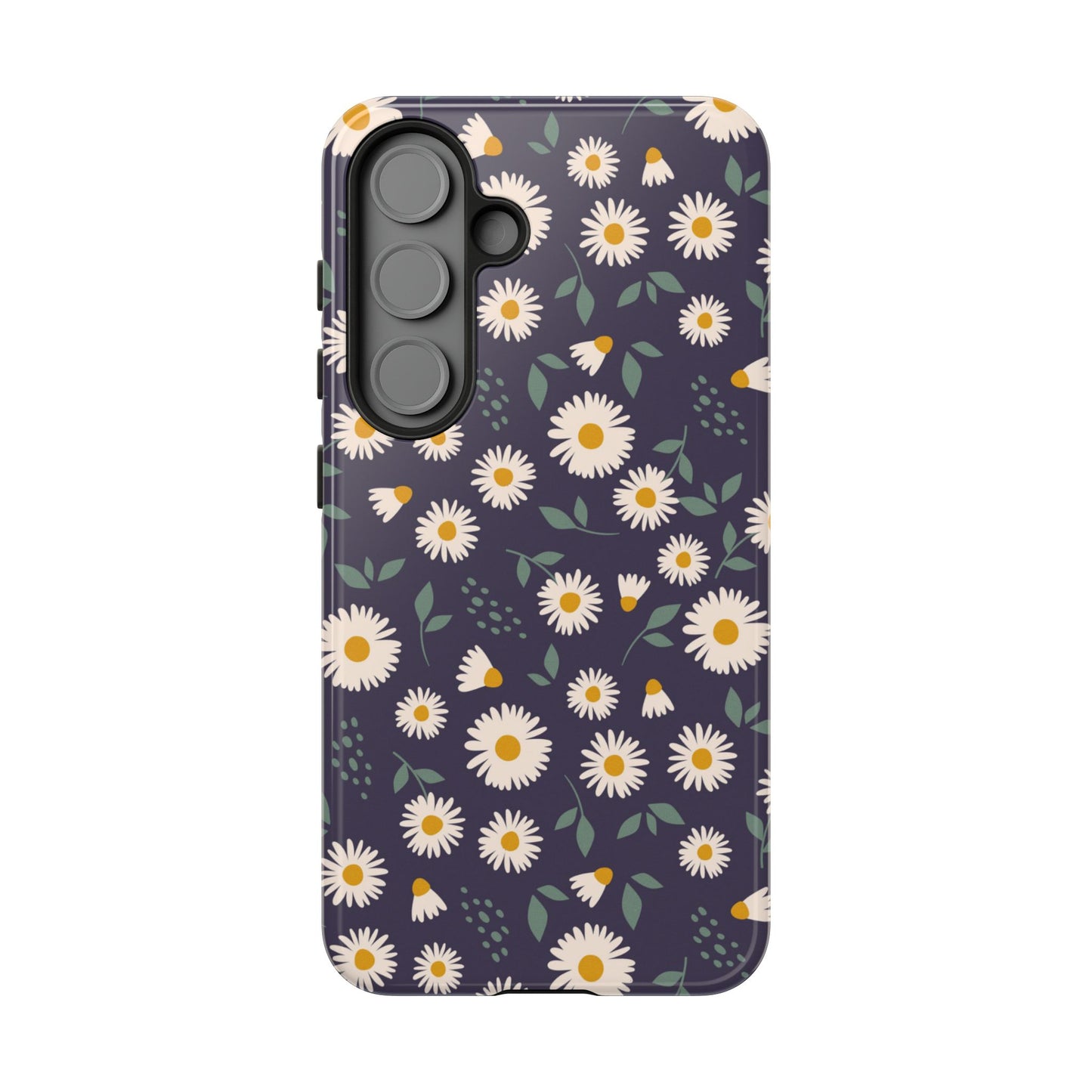 Midnight Daisy Samsung Galaxy Case – Dark Navy Floral Design, Slim and Protective