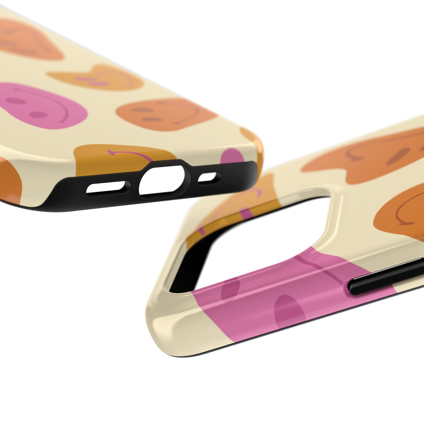 Retro Smiley Faces iPhone Case – Shockproof, Matte Finish, Dual-Layer Protection