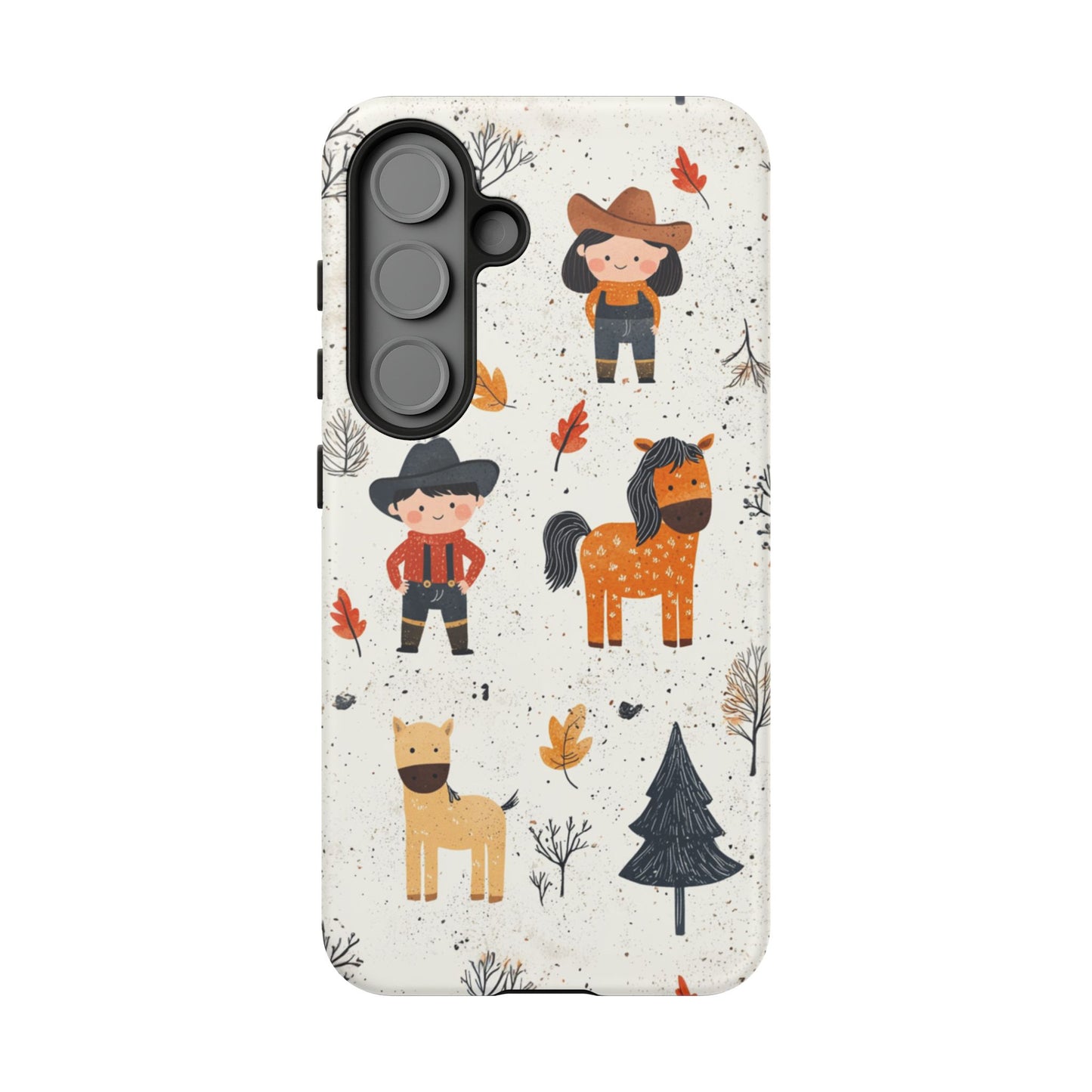 Cowboy Adventures Tough Samsung Galaxy Case – Cute Western Theme, Dual-Layer Protection