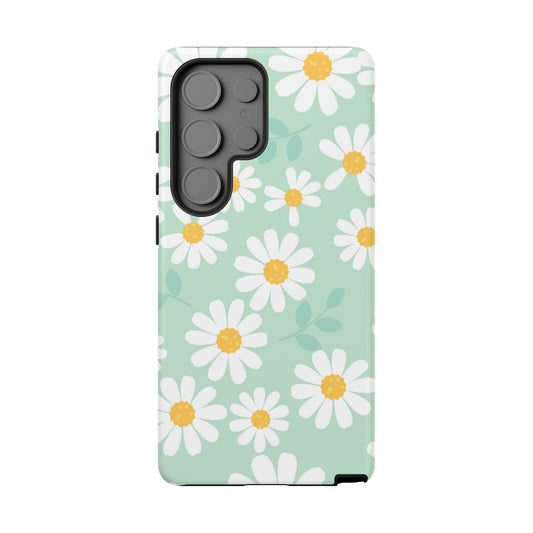 Charming Daisy Floral Tough Samsung Galaxy Case – Spring Pastel Design, Shockproof & Slim