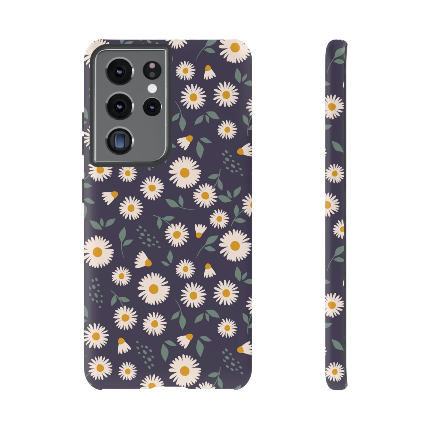 Midnight Daisy Samsung Galaxy Case – Dark Navy Floral Design, Slim and Protective