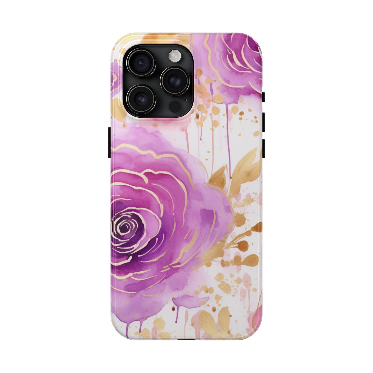 Radiant Purple & Gold Floral - iPhone Series Case