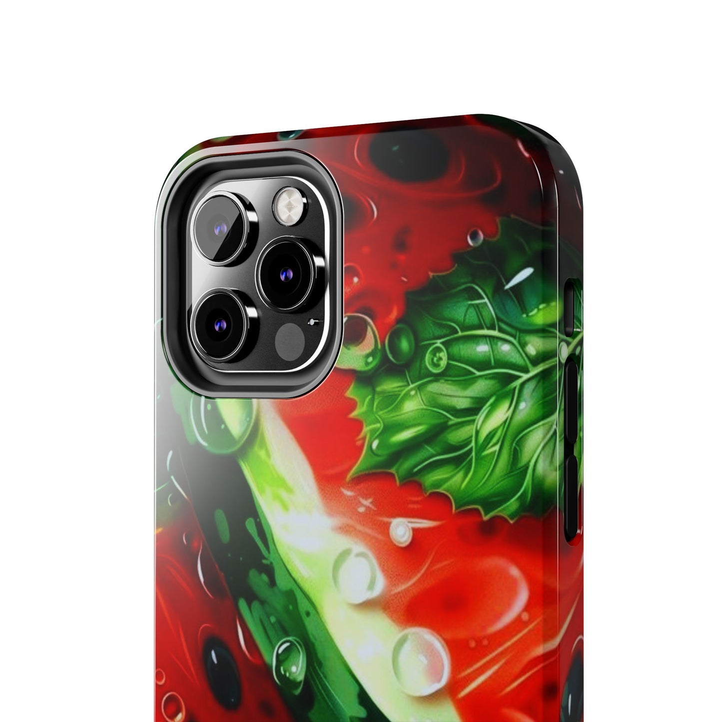 Juicy Watermelon & Mint iPhone Case – Tough Dual - Layer, Vibrant Summer Design - BOGO Cases