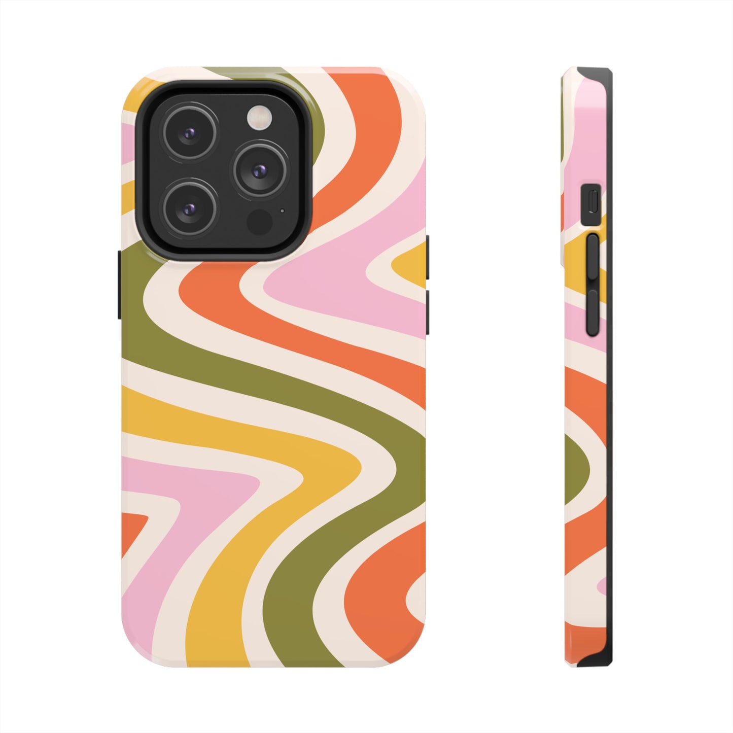 Retro Groove iPhone Case – 70s-Inspired Design with Dual-Layer Protection