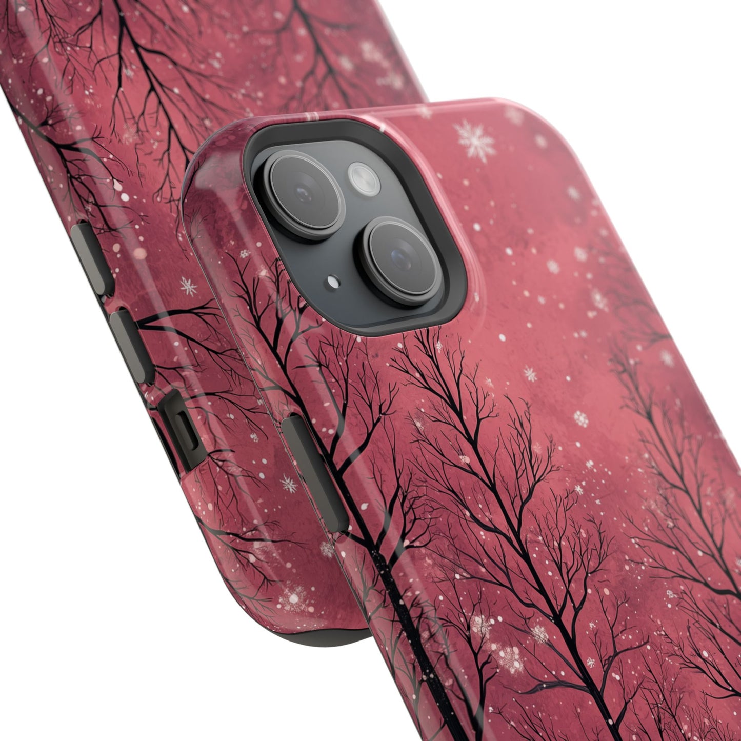 Pink Winter Twilight Forest - MagSafe iPhone Series Case