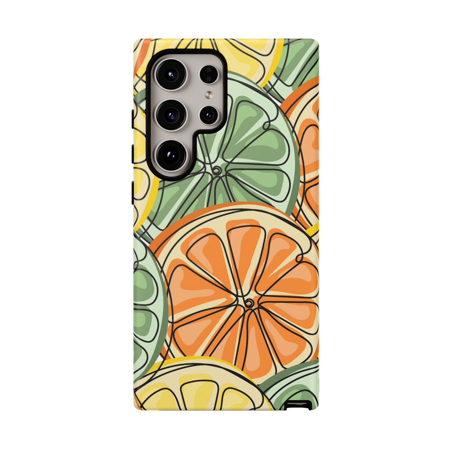 Citrus Zest Tough Samsung Galaxy Case – Bold Lime, Lemon, and Orange Design, Shockproof Protection