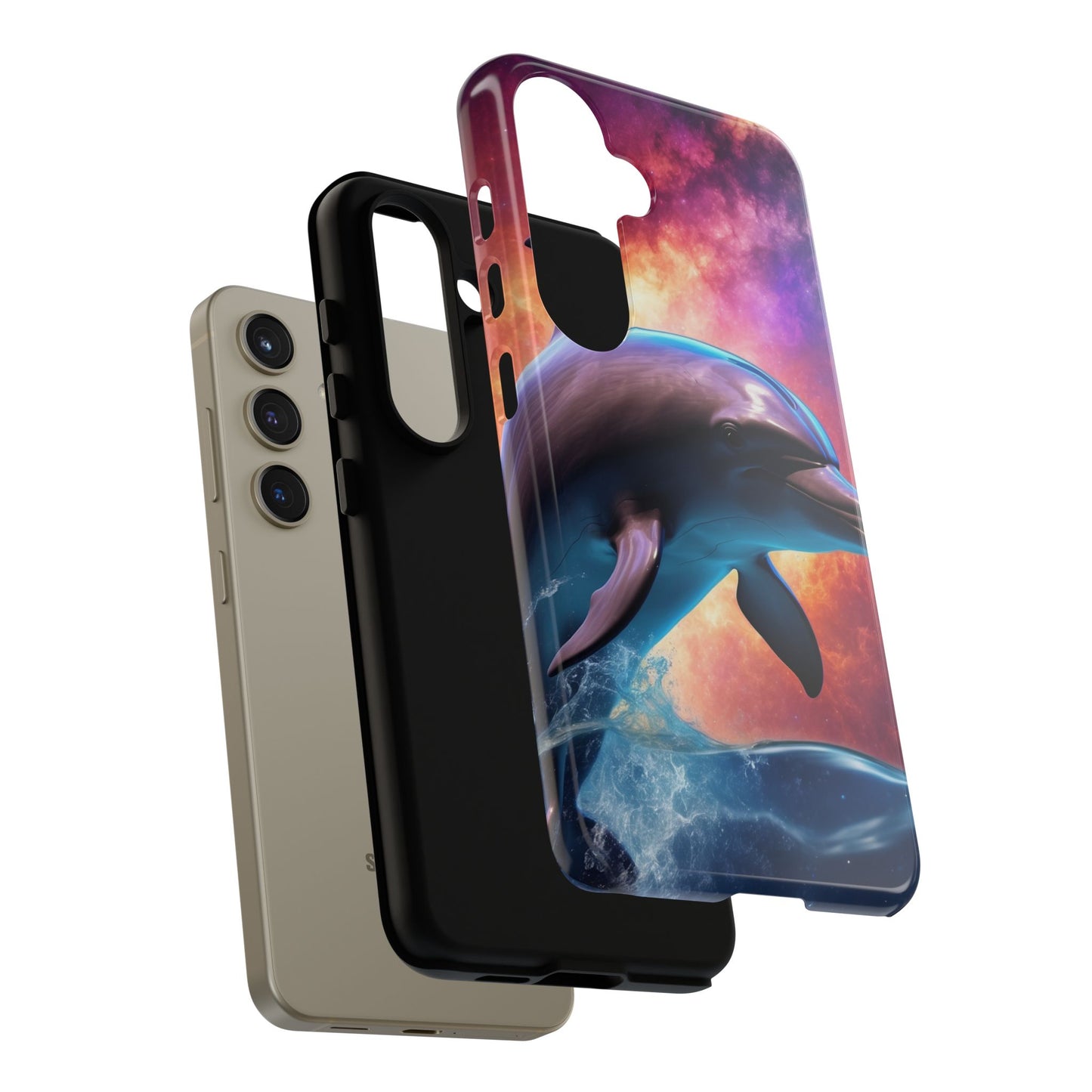 Cosmic Dolphin Galaxy Art - Samsung Galaxy Case