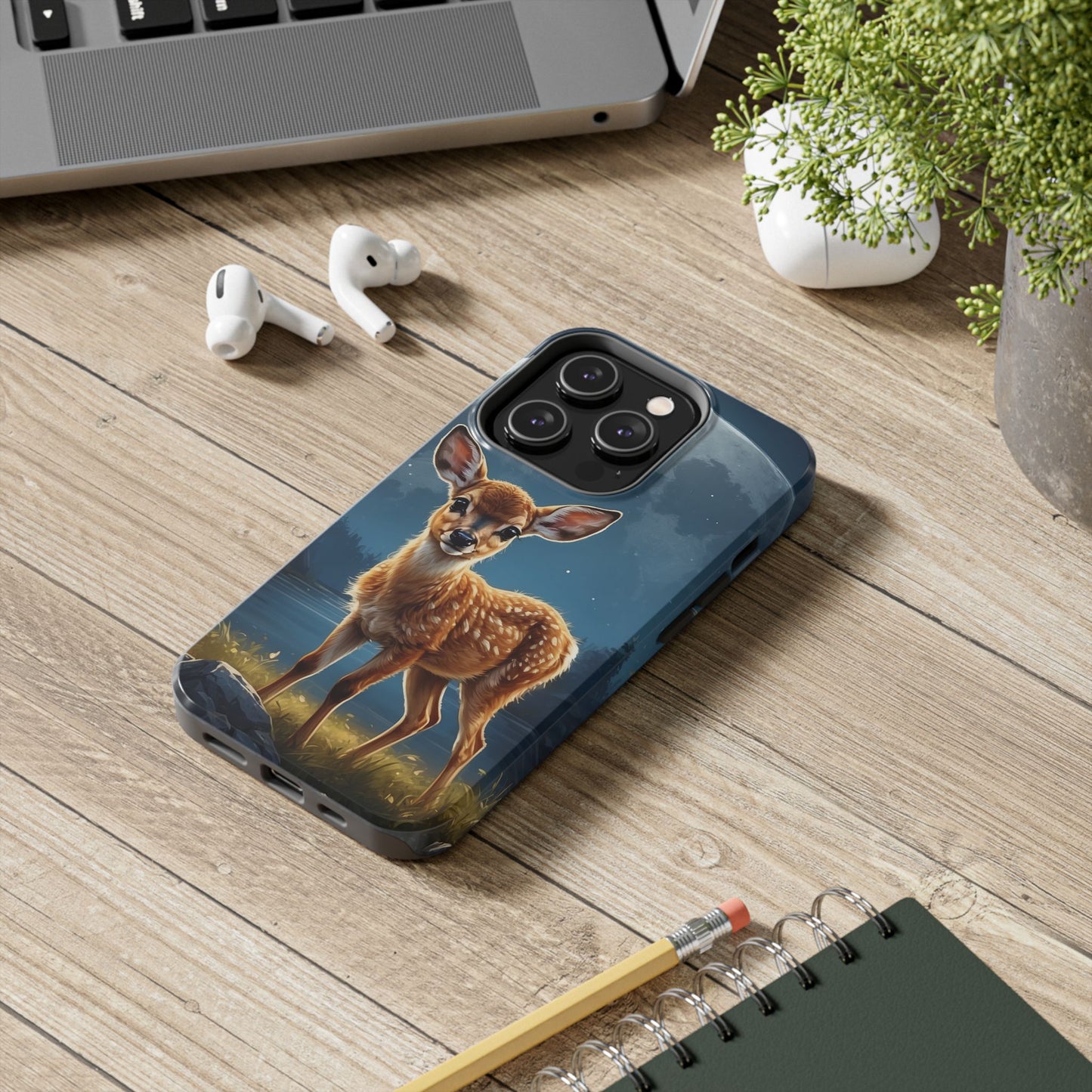 iPhone Case – Enchanted Fawn Under the Moonlit Sky