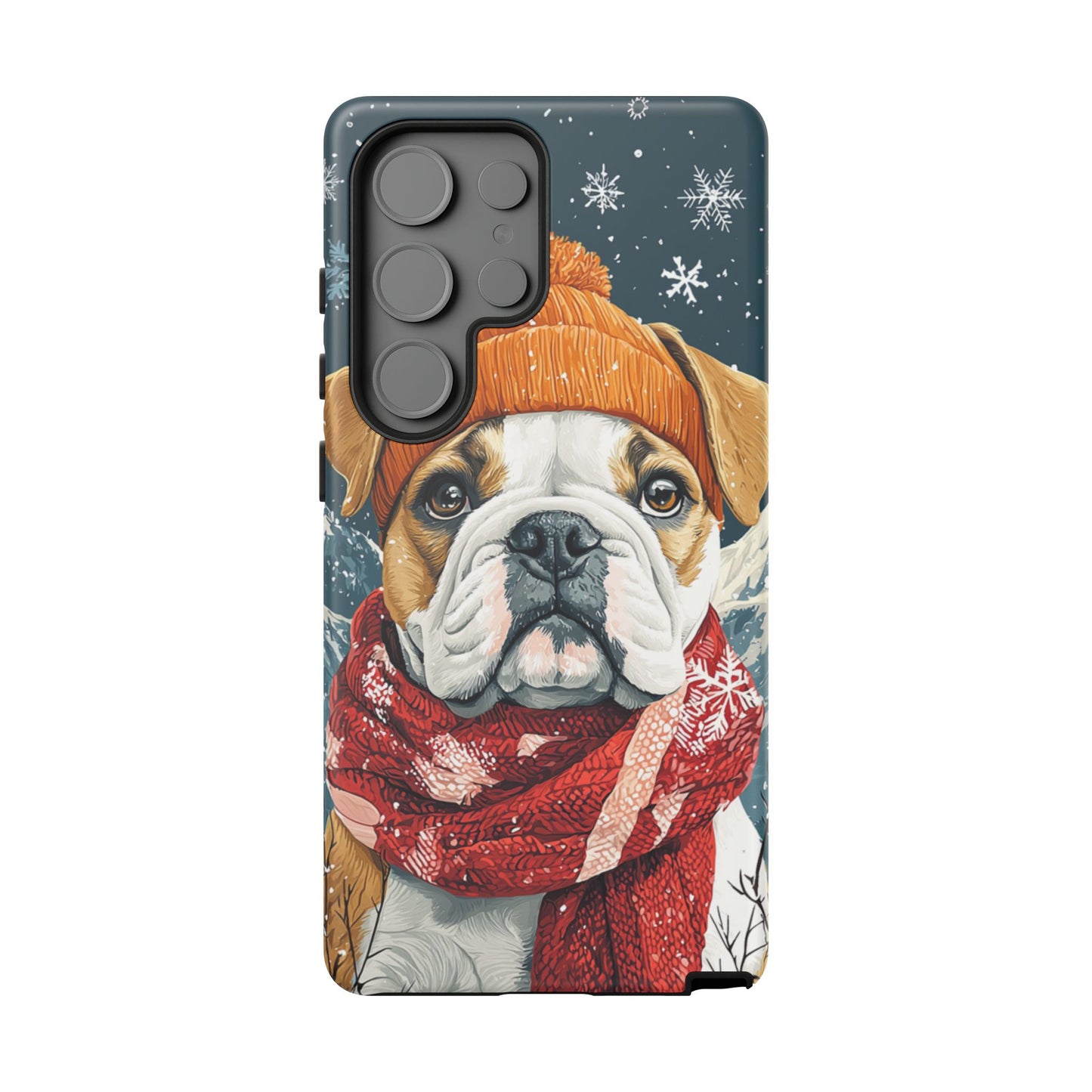 Cozy French Bulldog Samsung Galaxy Case – Rustic Fireplace Protective Cover