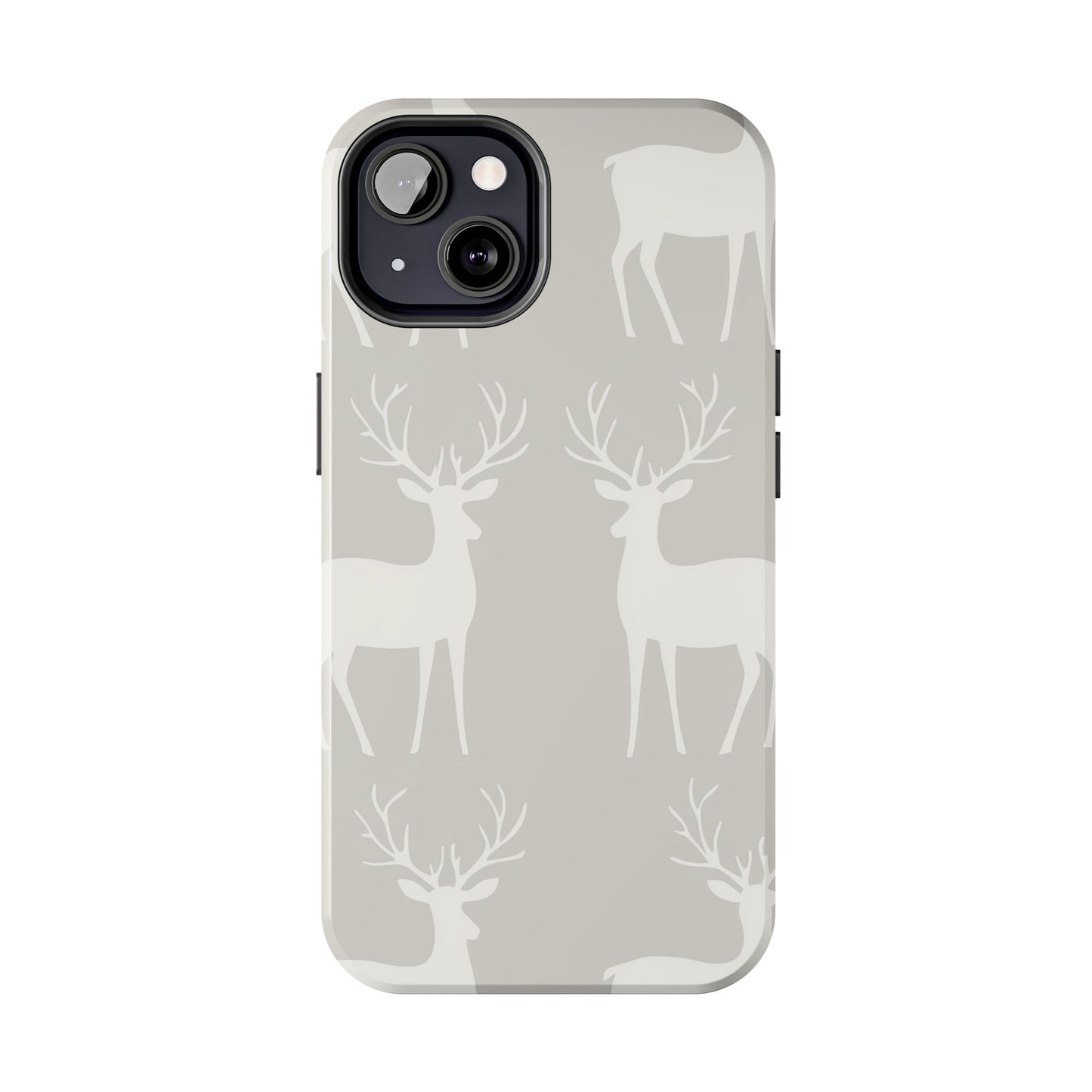 Elegant White Reindeer Pattern – iPhone Series Case