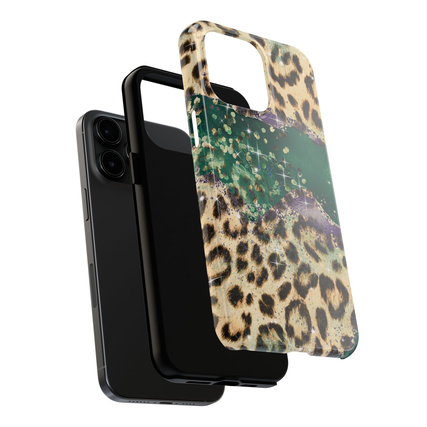 Emerald Glitter Leopard Print - iPhone Series Case