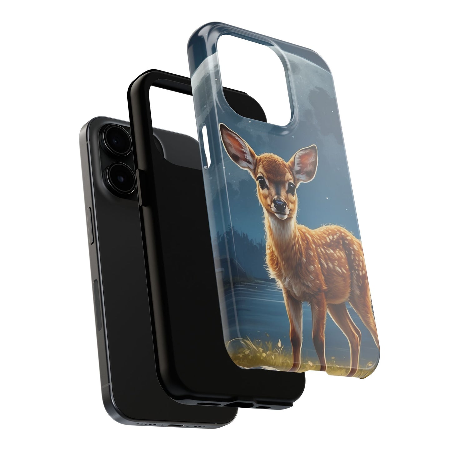 iPhone Case – Enchanted Fawn Under the Moonlit Sky