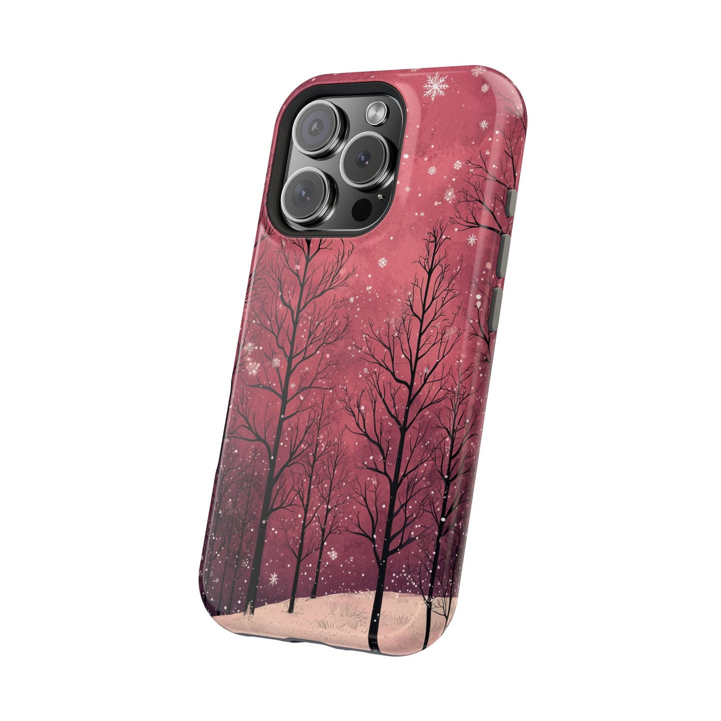 Pink Winter Twilight Forest - MagSafe iPhone Series Case
